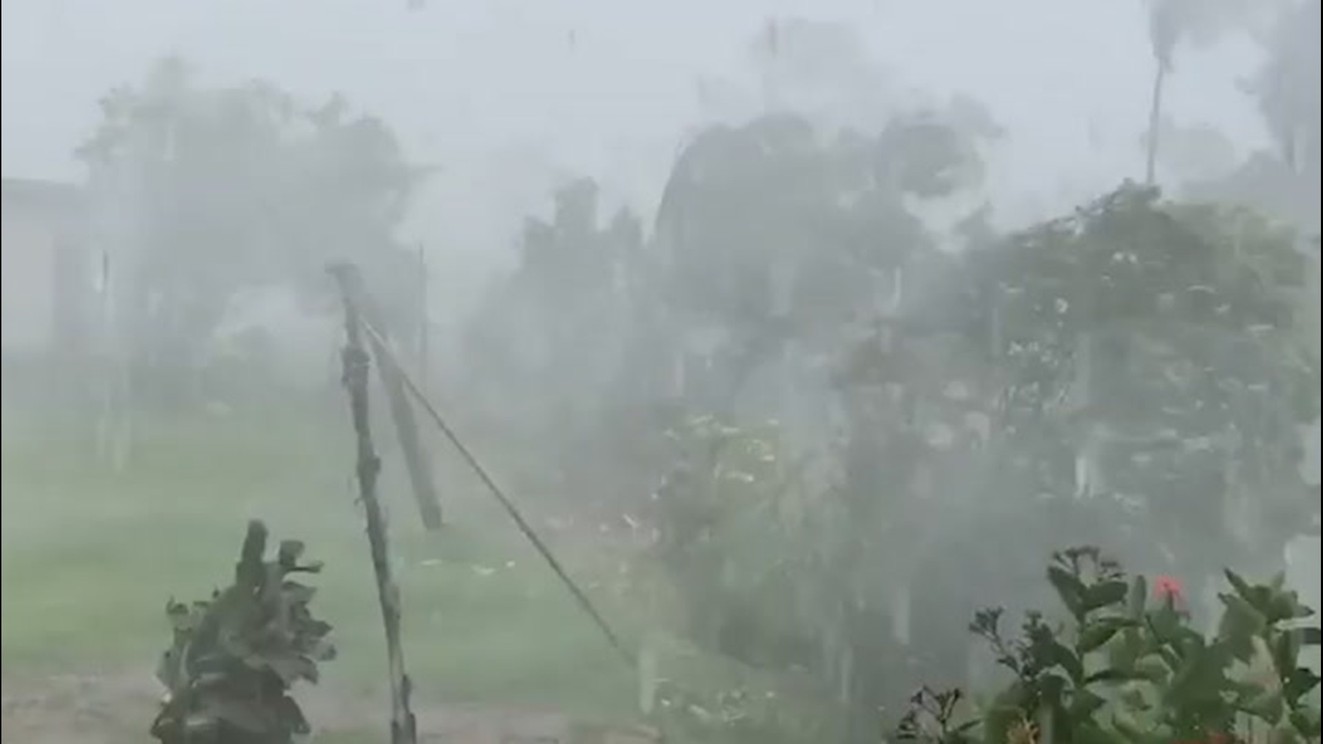 Cyclone Harold's powerful wind and heavy rain blasted Fiji as it made landfall on April 7.