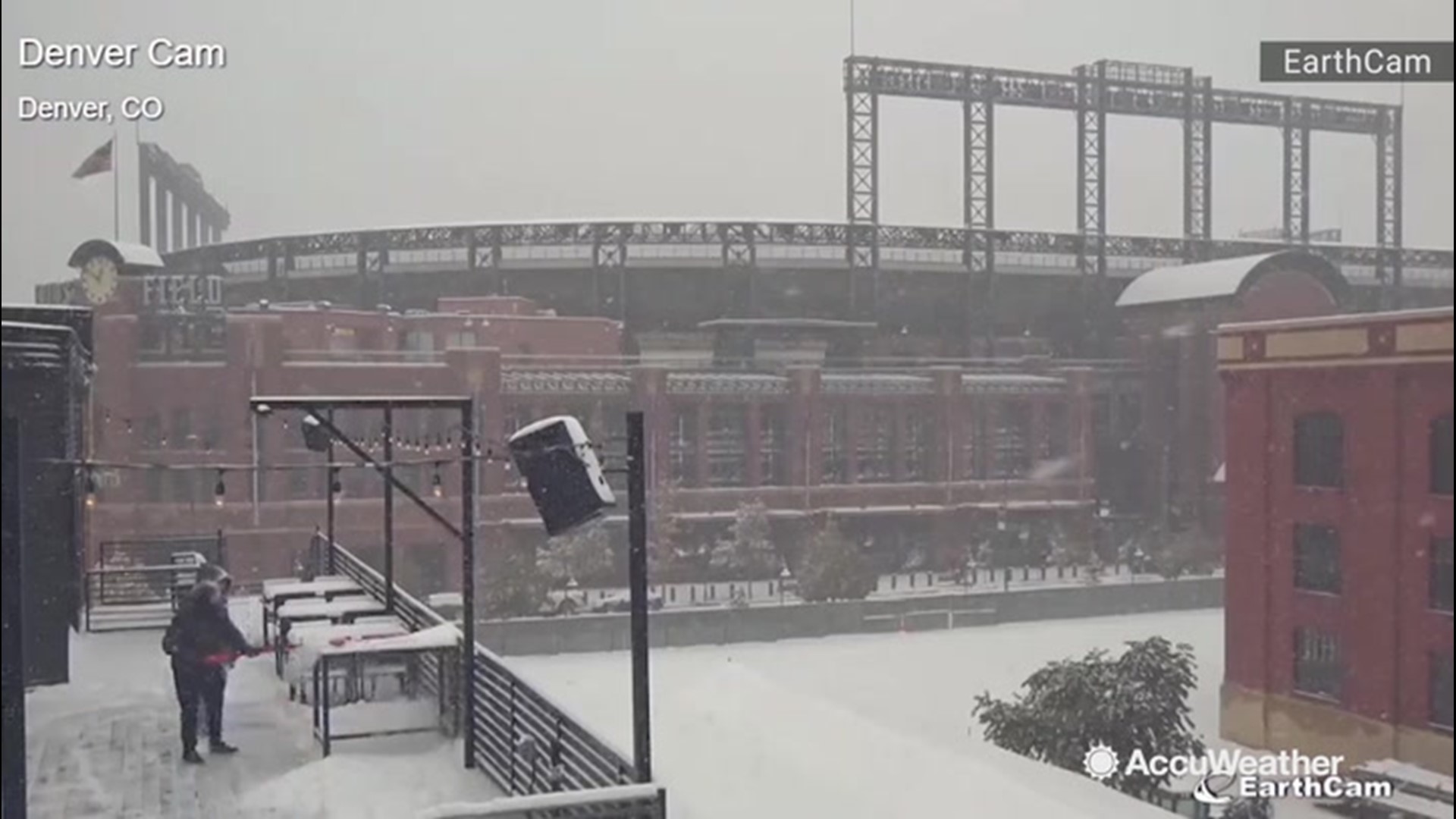 This EarthCam video shows a day-by-day comparison of Denver, Colorado, after snowfall blanketed the city on Oct. 10. The previous day was much warmer and drier.