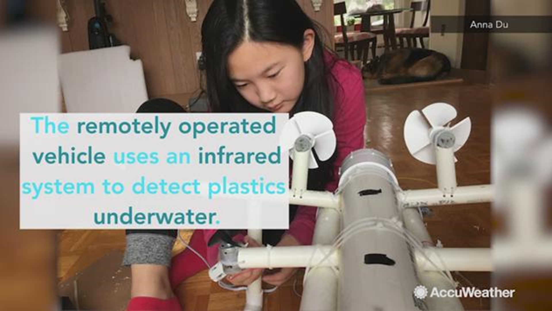Twelve-year-old Anna Du created a cool device that will help scientists detect and photograph microplastic particles polluting the ocean.