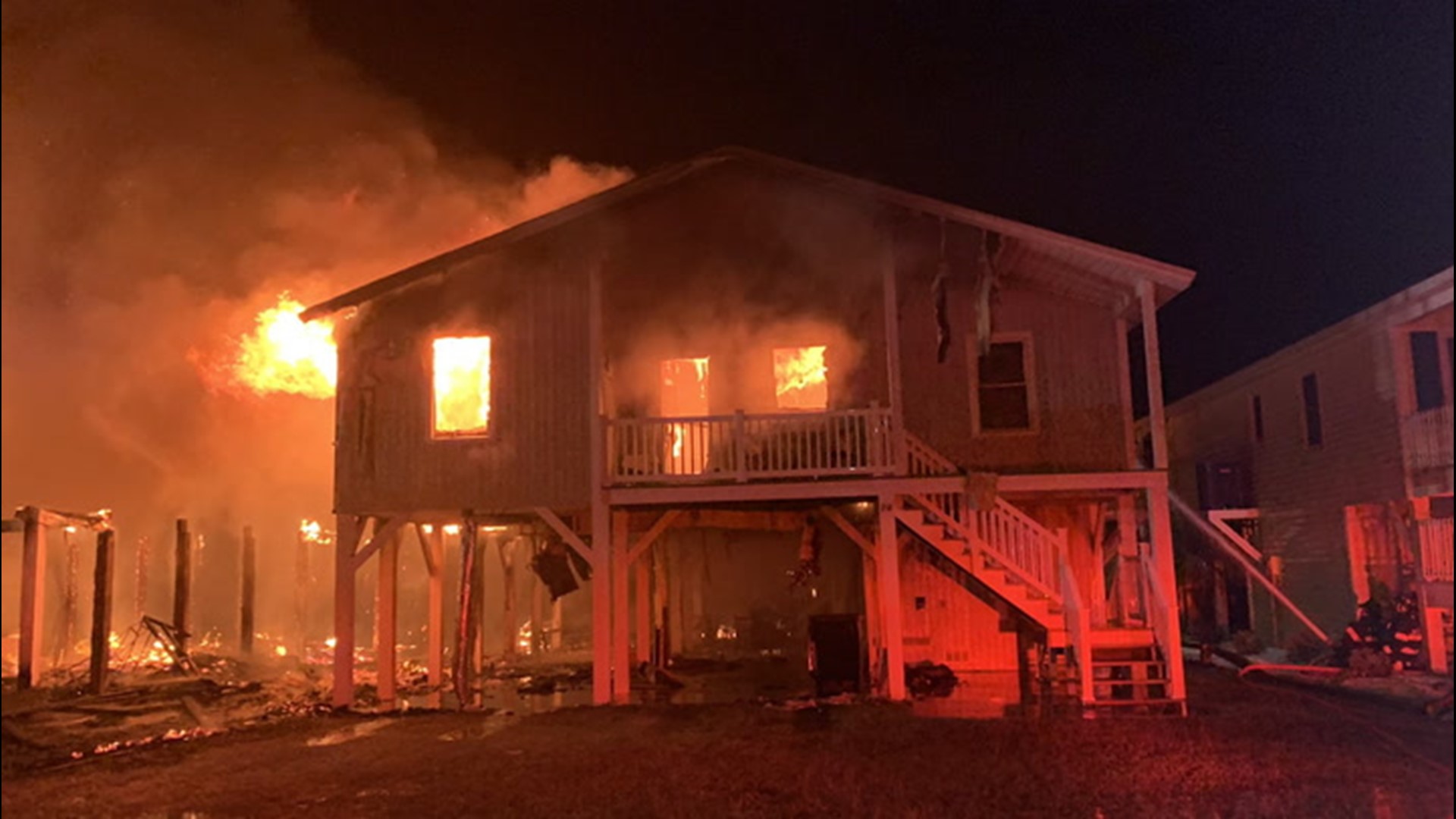 Authorities said a second fire sparked in Ocean Isle Beach on Aug. 6. The community experienced a large fire when Hurricane Isaias made landfall.