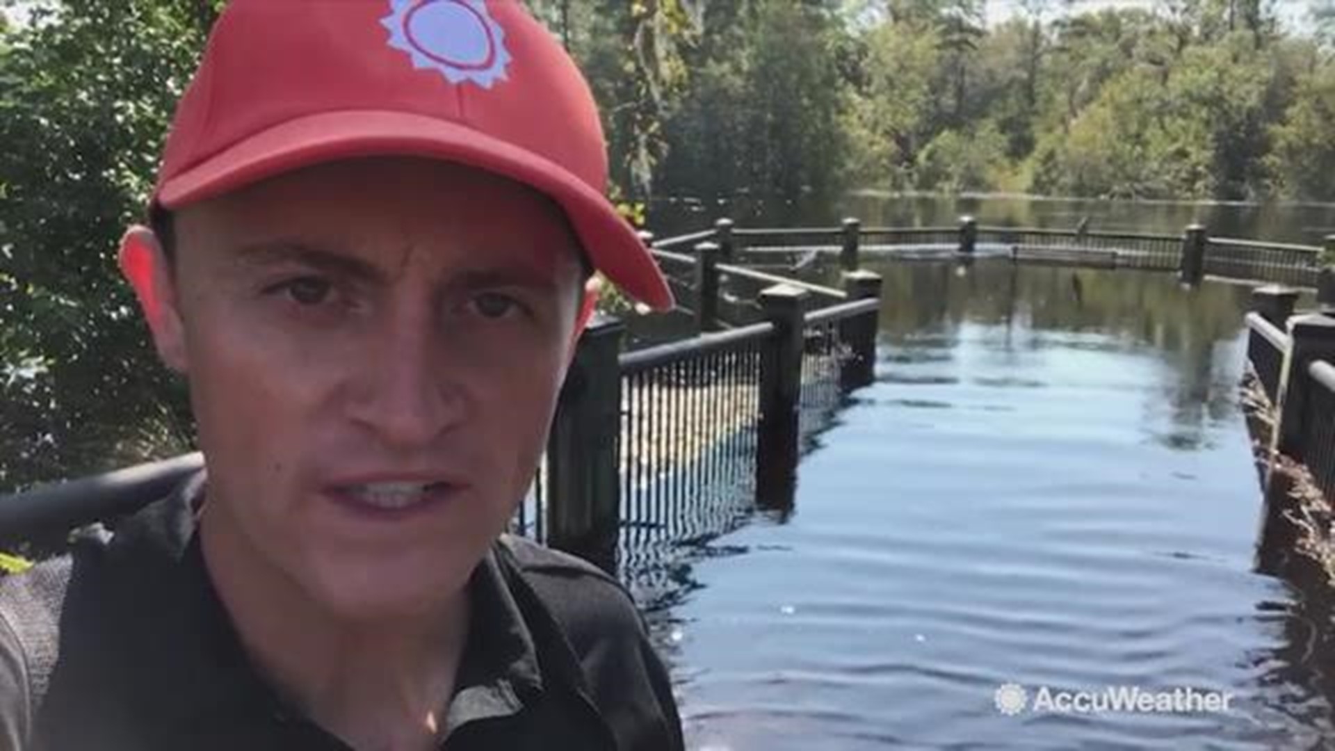 AccuWeather's Jonathan Petramala reports from Conway, South Carolina on how fast the waters are rising from the Waccamaw River. The waters are expected to rise to historic highs by the middle of next week.