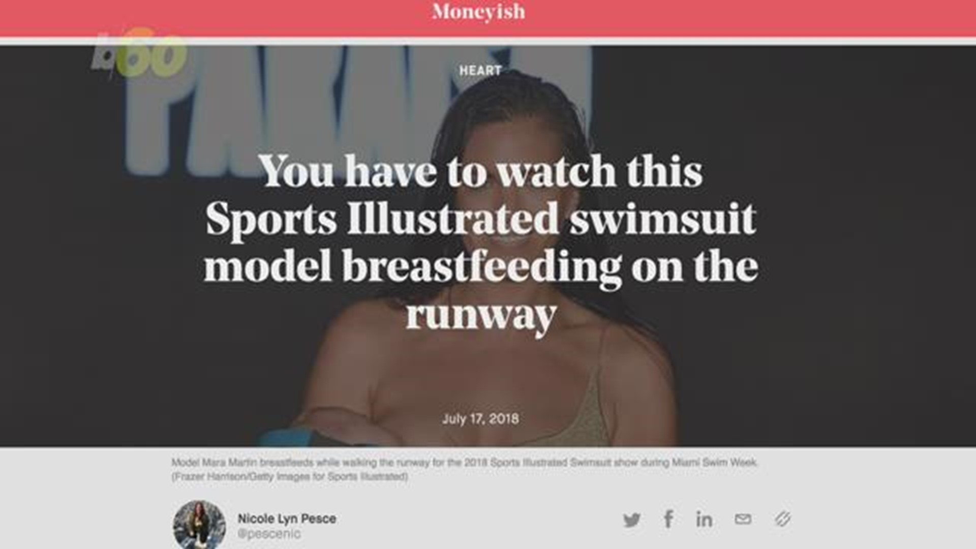 Mara Martin is competing to be a Sports Illustrated Swimsuit model, and caught everyone's attention when she breastfed her daughter down the runway. Keri Lumm reports.