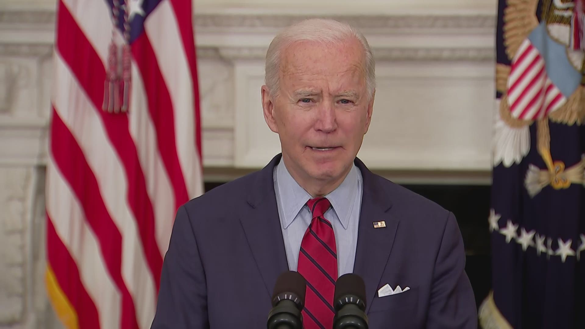 President Joe Biden addresses the nation following the mass shooting at a supermarket in Boulder, Colorado.