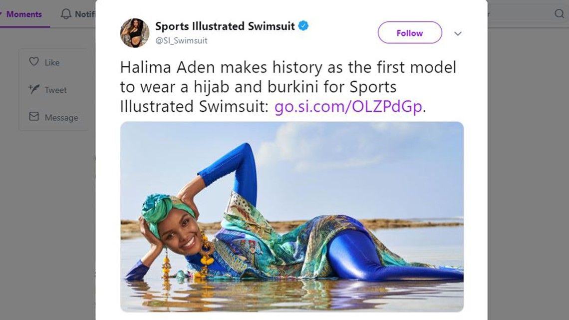 Halima Aden Wears Hijab Burkini In Sports Illustrated Swimsuit First 12news Com