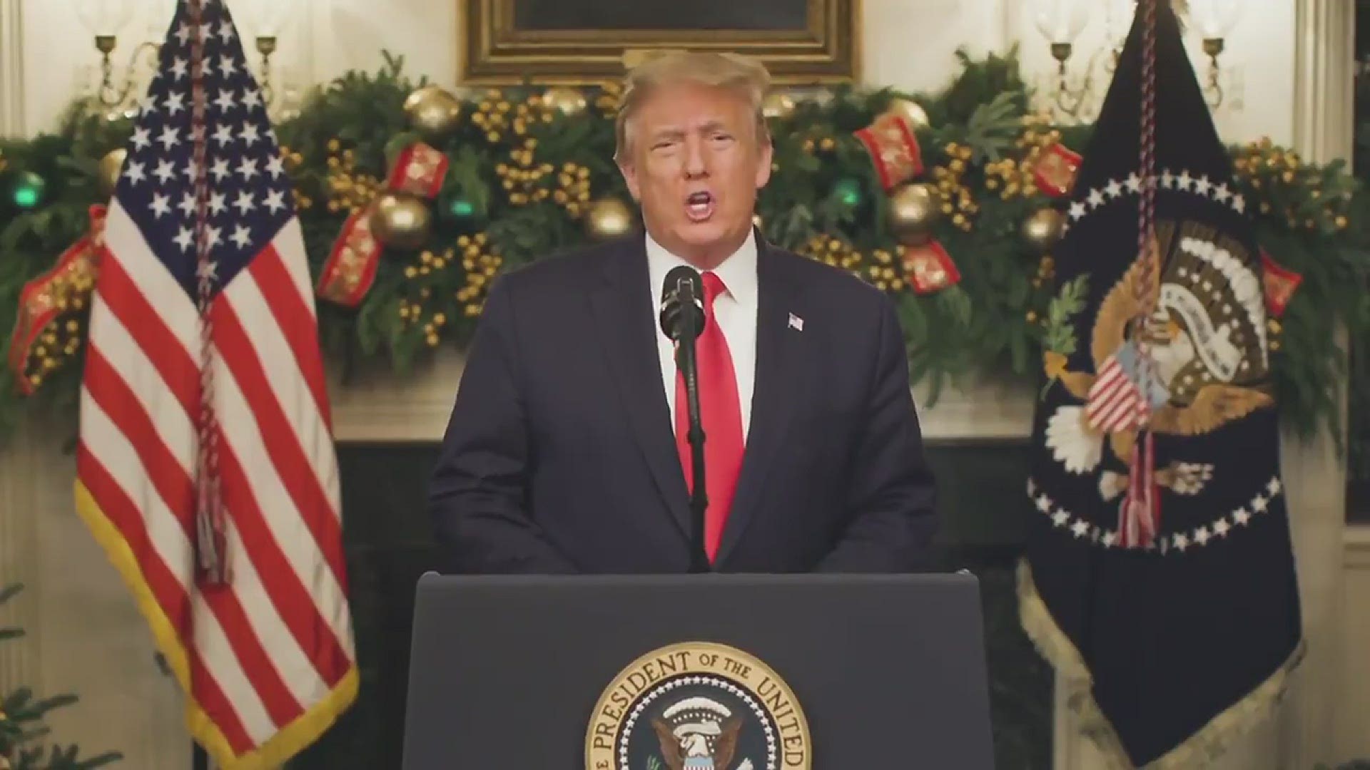 President Donald Trump posted a video on New Year's Eve celebrating the COVID-19 vaccine, the U.S. Economy and the accomplishments of the country in 2020.