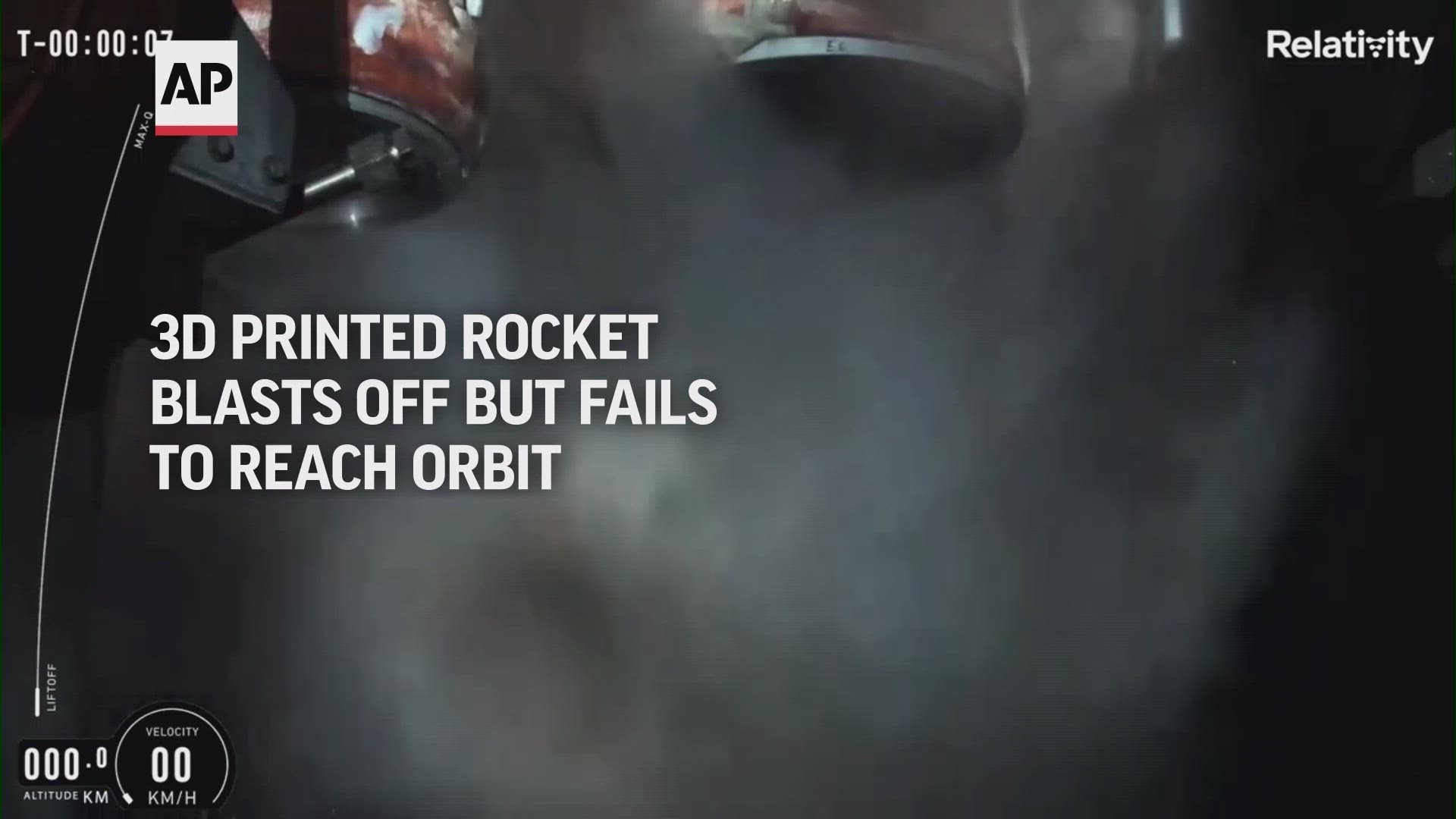 A rocket made almost entirely of 3D-printed parts made its launch debut Wednesday night, lifting off amid fanfare but failing three minutes into flight.