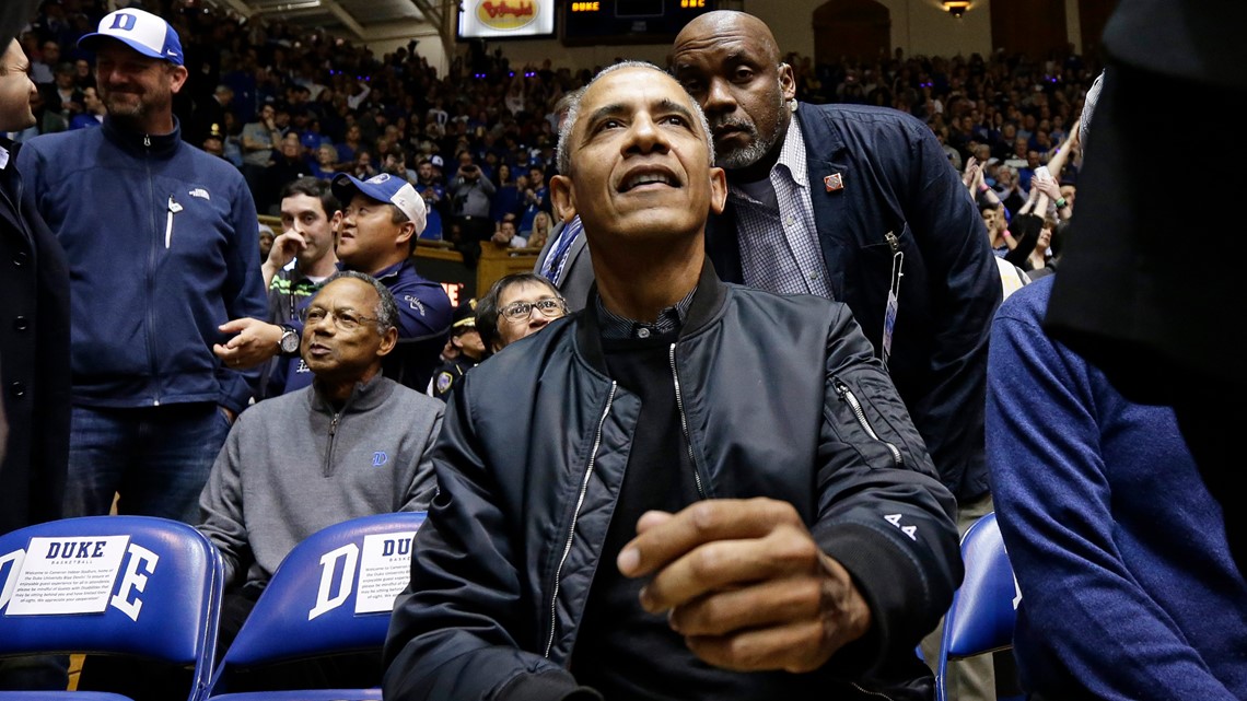 Obama's style catches Internet's eye at UNC vs Duke game 