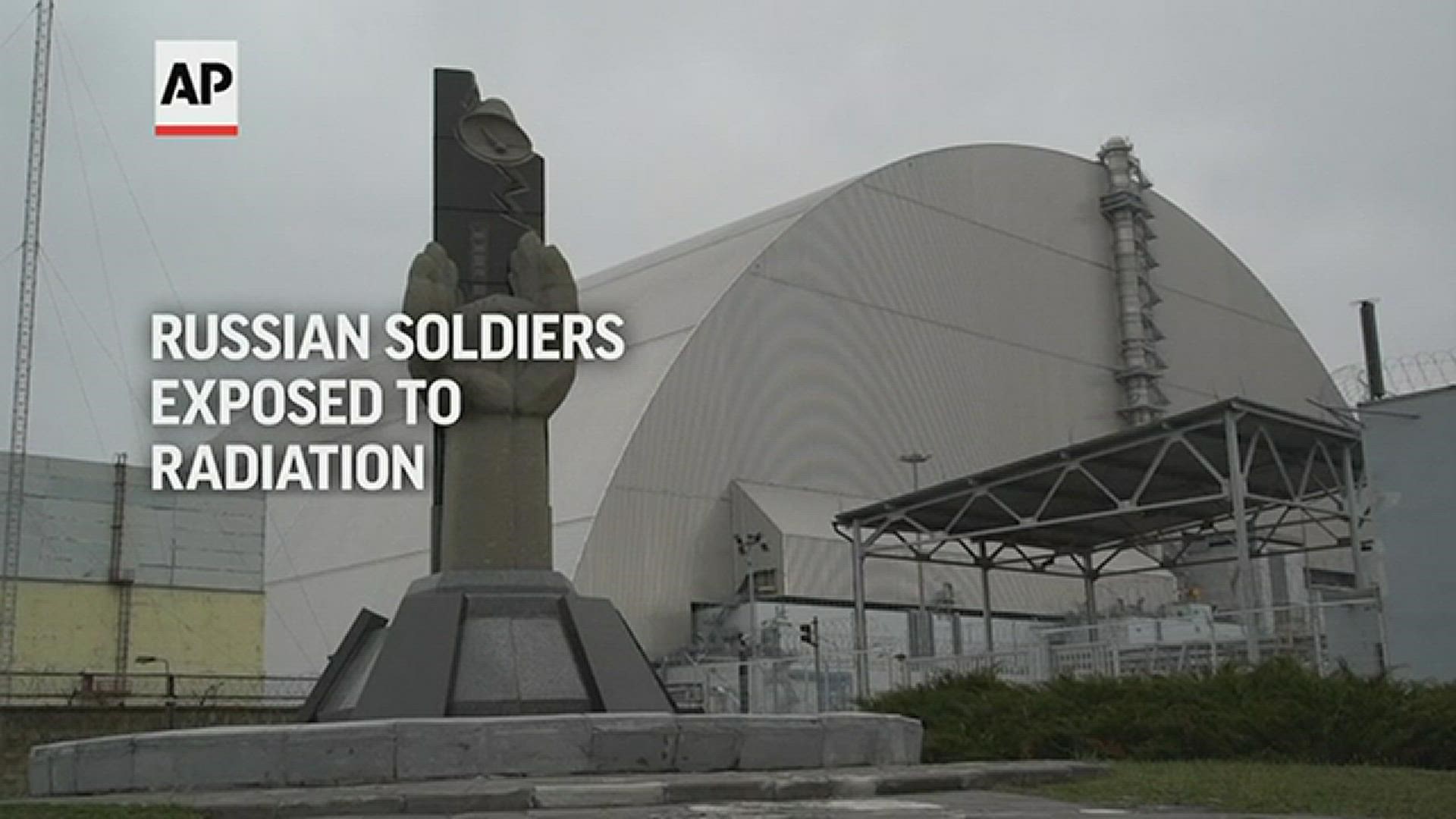 Just walking on contaminated dirt outside the Chernobyl nuclear facility is discouraged due to the health danger. Russian soldiers dug trenches there.