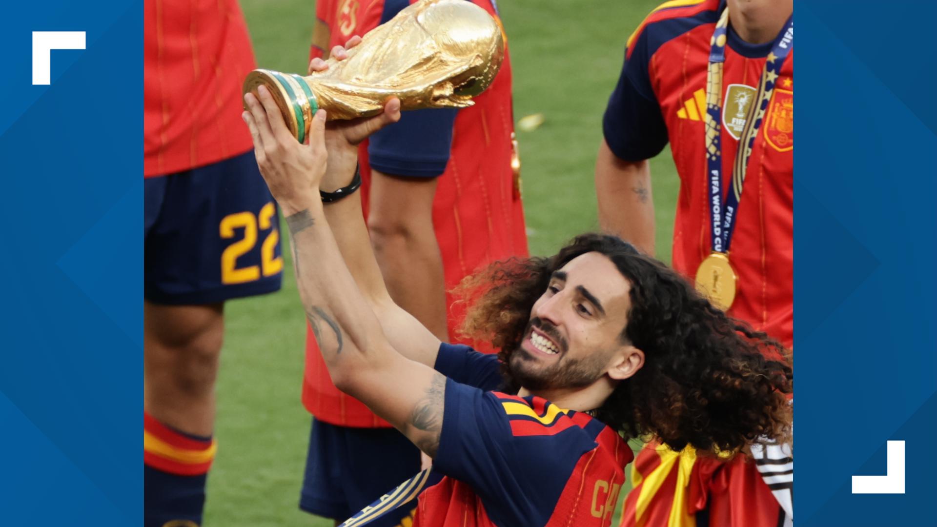 Spain's Marc Cucurella fulfills World Cup promise, gets tattoo of coach after win