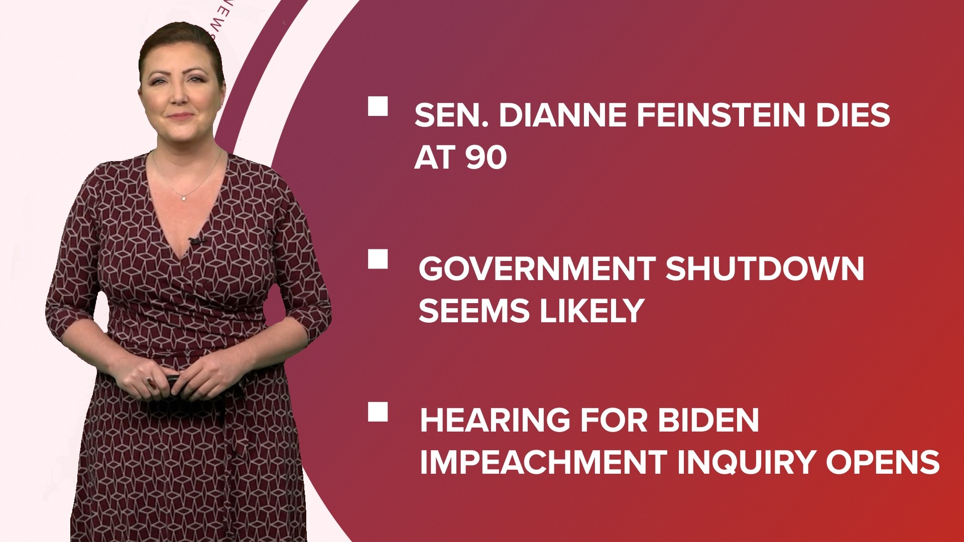 A look at what is happening in the news from a possible government shutdown and its impacts to impeachment inquiries into President Biden and a new *NSYNC song.