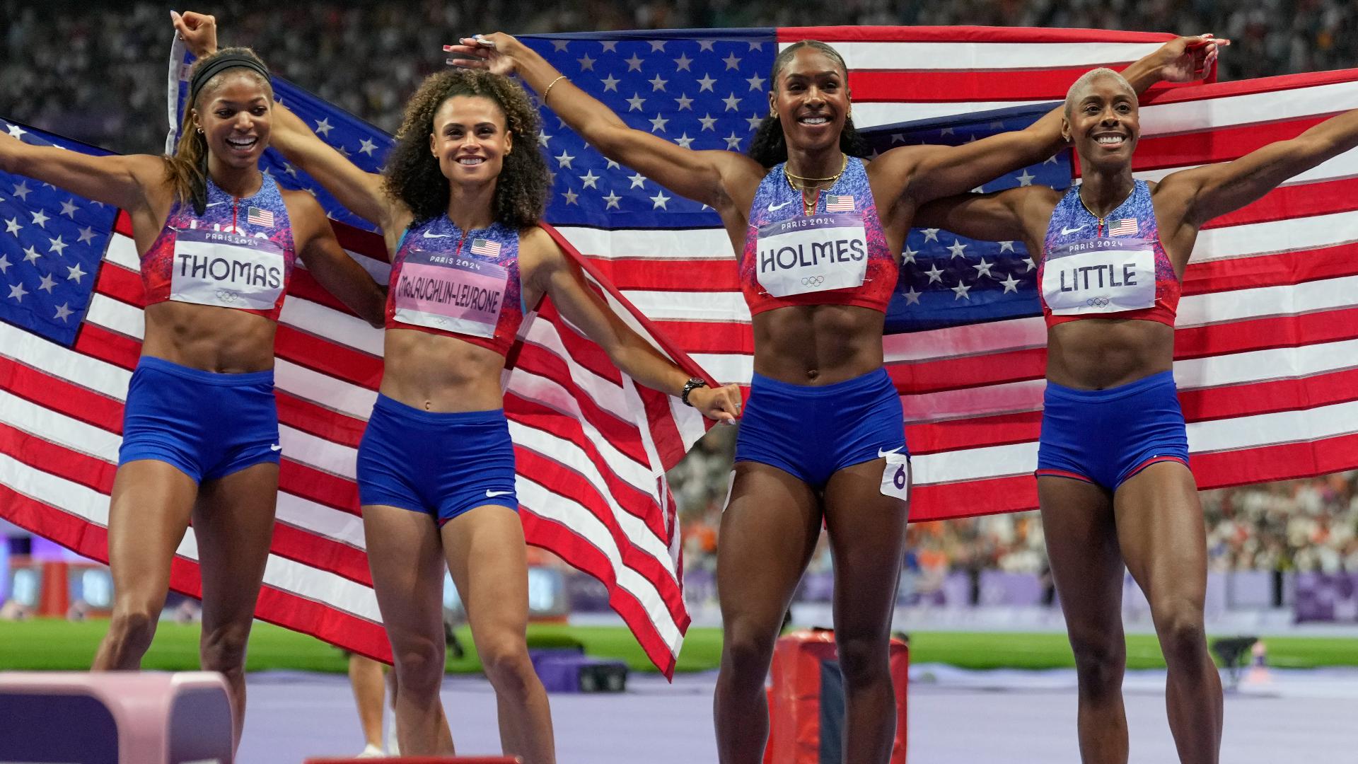 US men's 4x400M relay team win gold, set new Olympic record | 12news.com