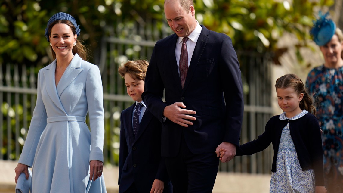 Ratu Elizabeth absen dari kebaktian Paskah;  William, Kate hadir