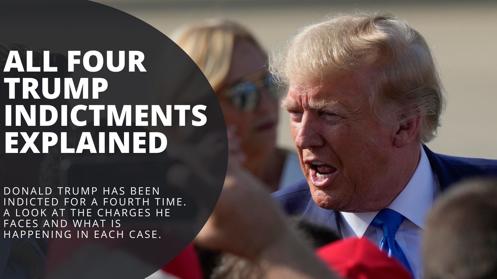 Donald Trump has now been indicted for a fourth time. A look at all of the charges the former president faces and explaining the four cases.