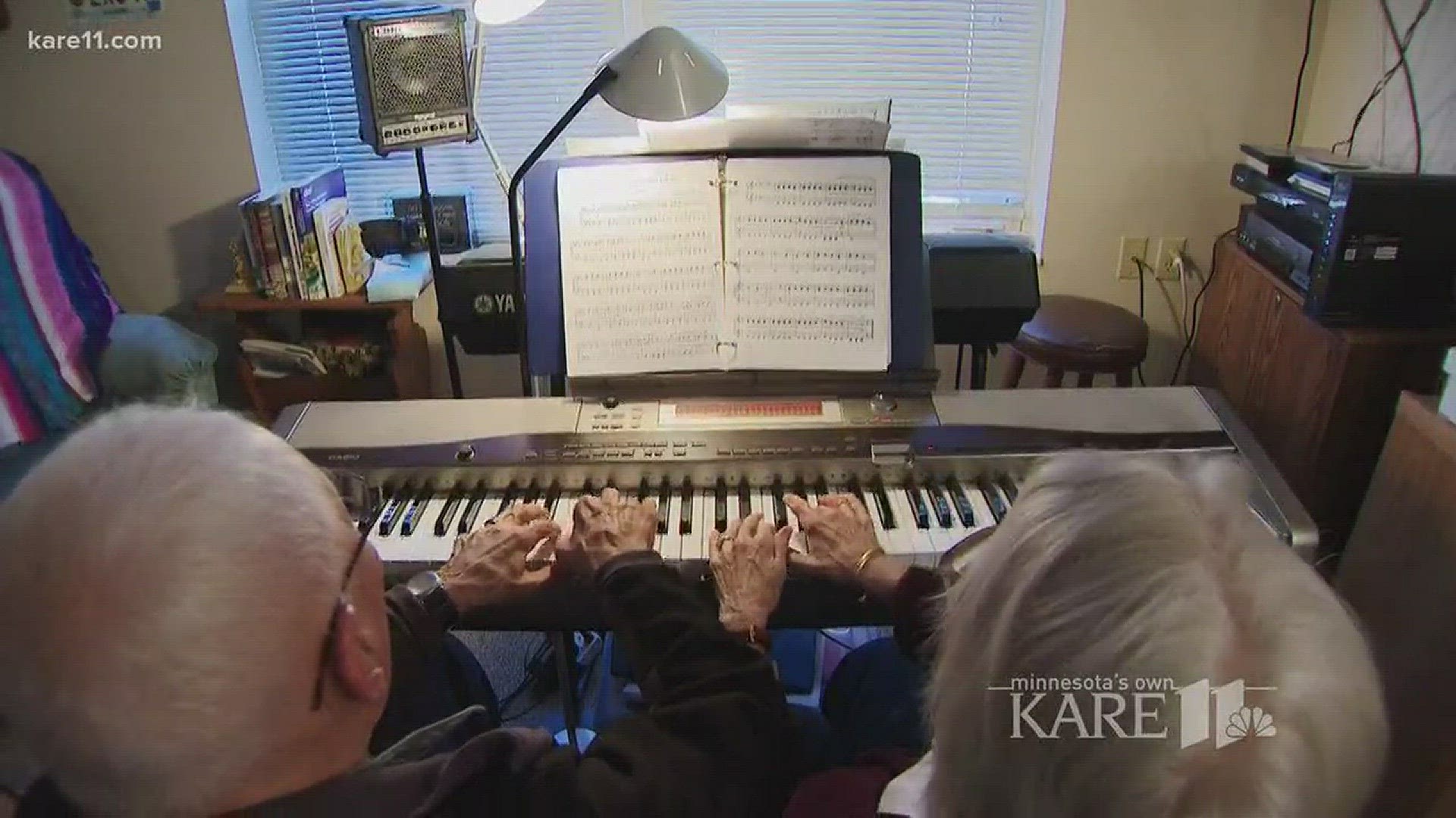 Charleen Mortenson's parents didn't have a lot of money when she was a girl, but they always scraped together 75 cents for her weekly piano lesson.Decades later, that investment is paying off in happiness. http://kare11.tv/2A5ddCJ