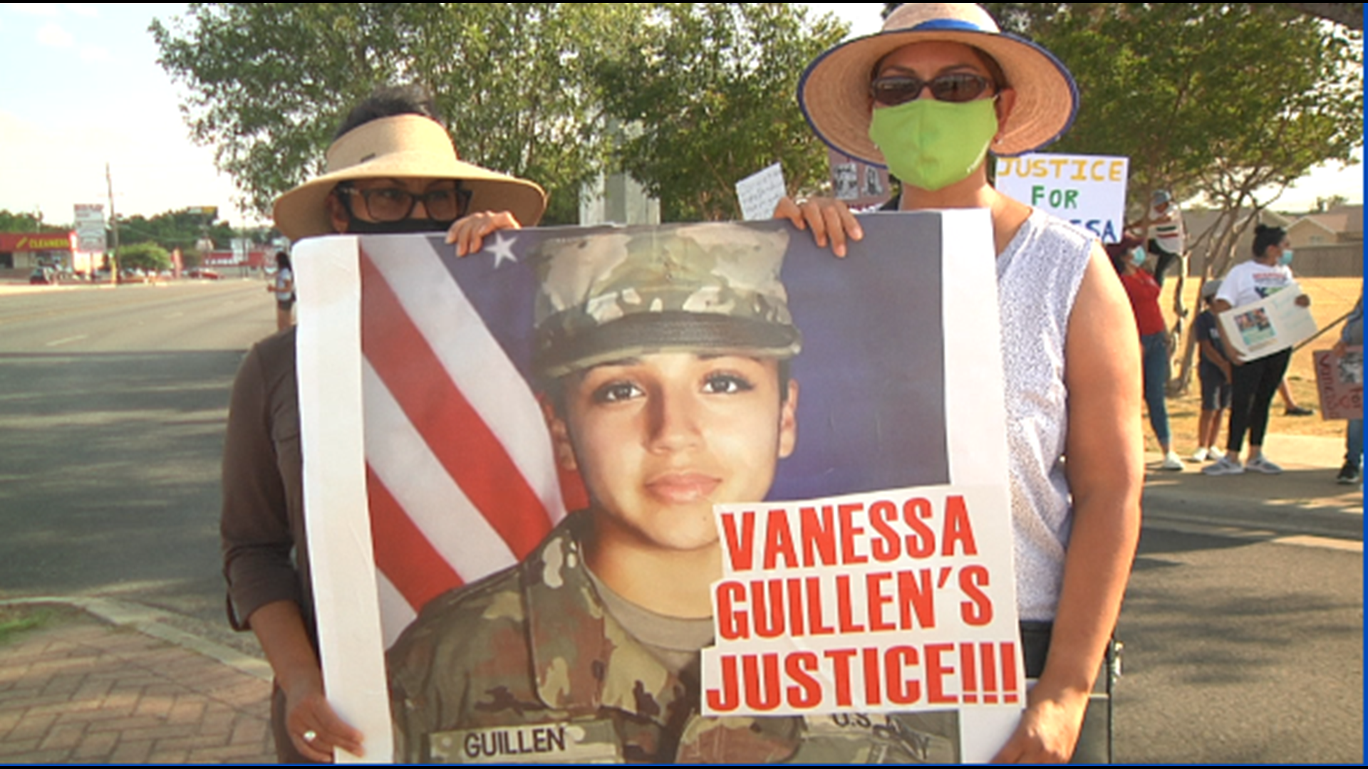 LULAC organized the protest Friday to demand answers in the Guillen case, as well as rally around other soldiers impacted by sexual harassment.
