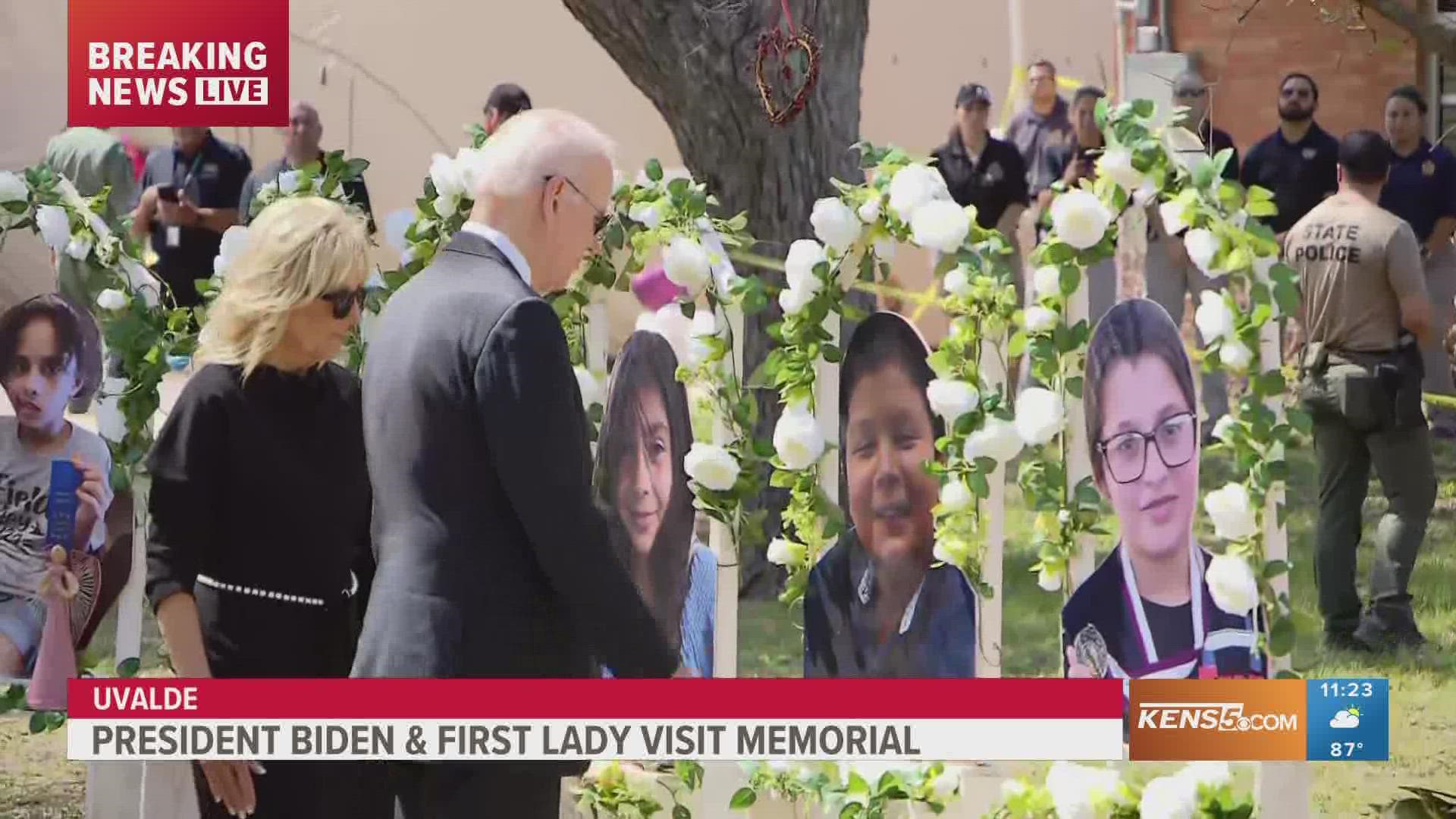 They honored the victims one by one as they stood in front of images of the 21 people killed at the school.