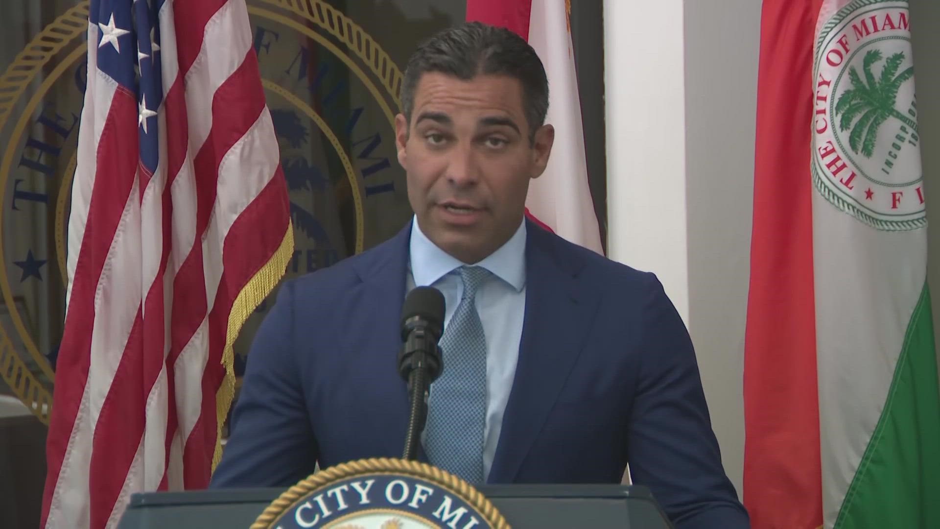 The Miami mayor addressed Chief Art Acevedo's suspension from the Miami Police Department. He said he supports the Miami city manager's experience.