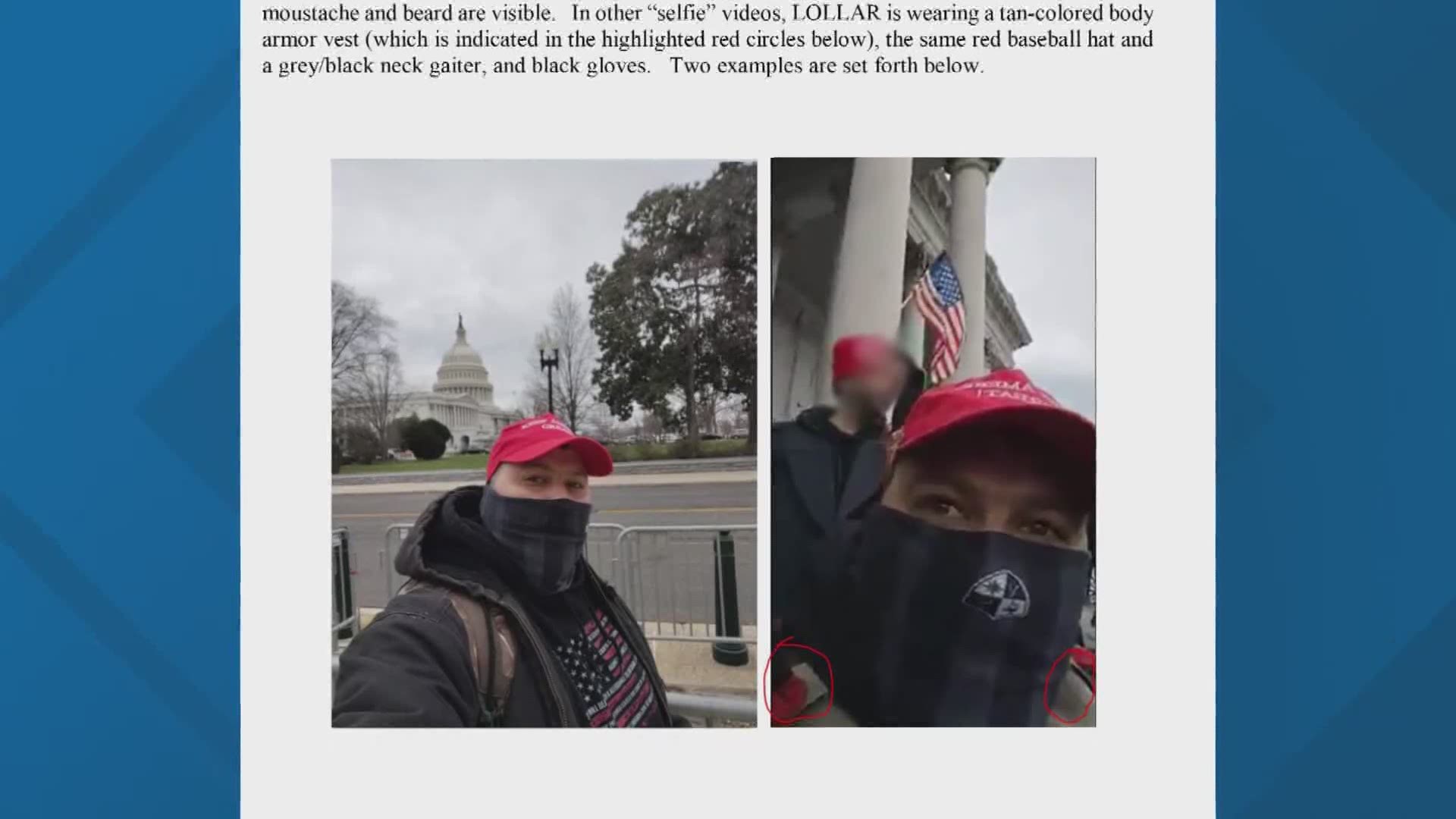 Like other members of the Capitol mob, Joshua Lollar posted selfies and videos bragging that he was breaching the Capitol and fighting with police.