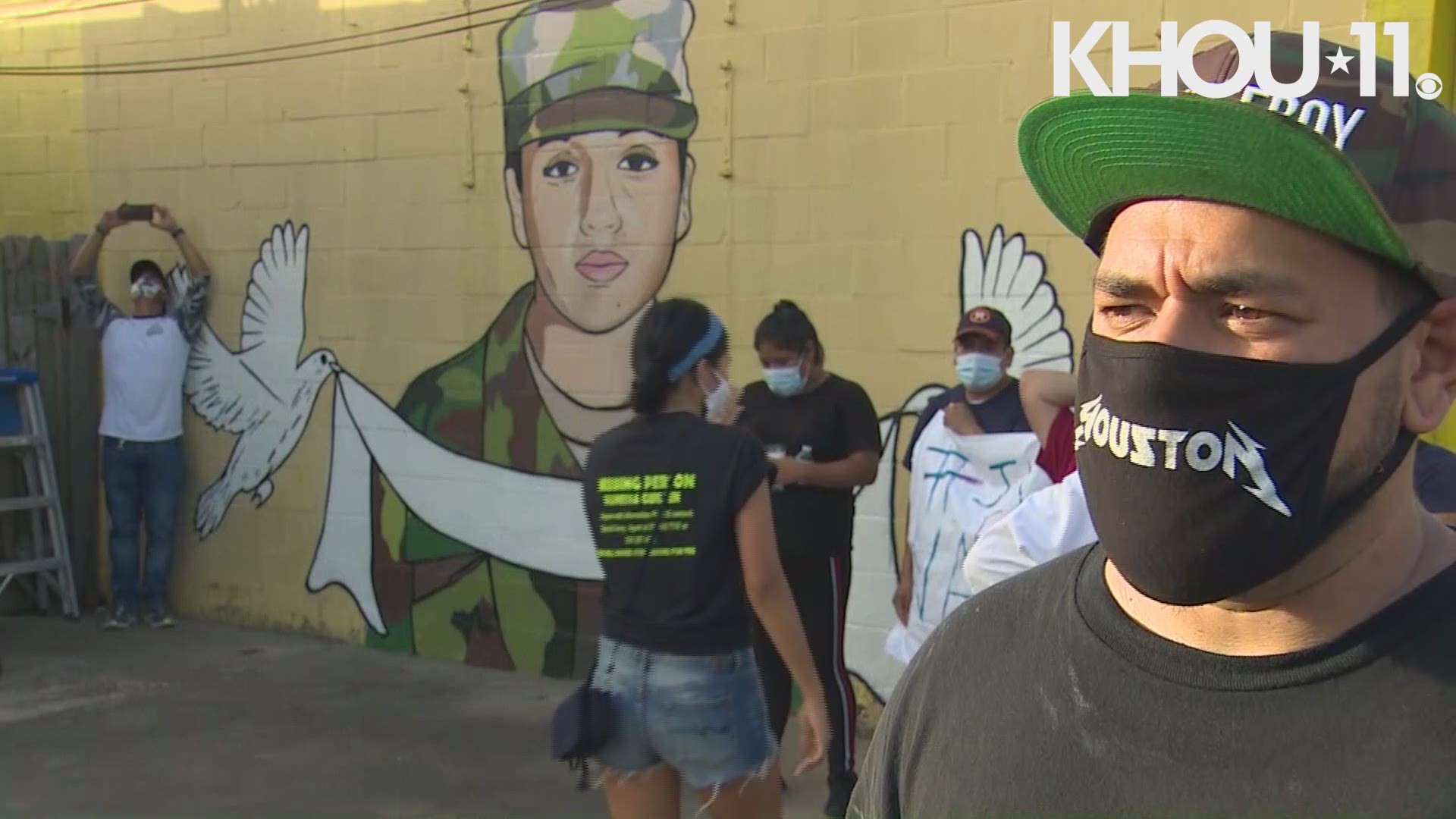 The artist said the location of the mural was important to him because he and Vanessa Guillen are from the same area.