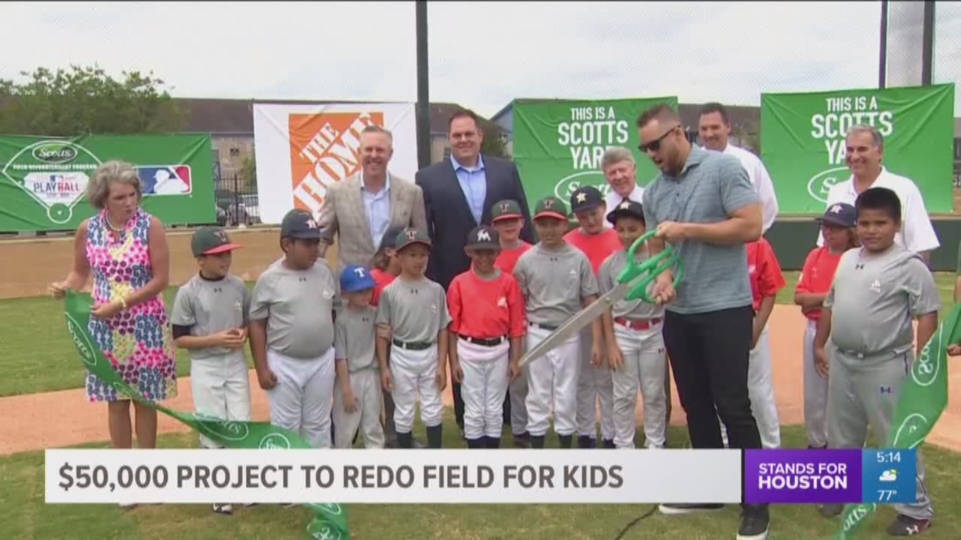 A ballpark in Spring Branch got a makeover thanks to a $50,000 donation from The Astros Foundation. Astros outfielder George Springer and President Reid Ryan were on hand for the ribbon cutting. 
