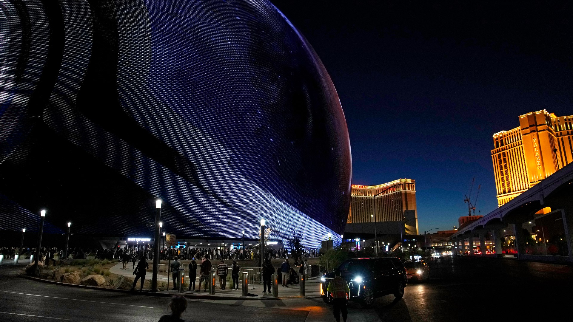 It's the world's largest spherical structure and along with its intricate lighting and ceiling displays, it also has robots and holographic avatars inside.