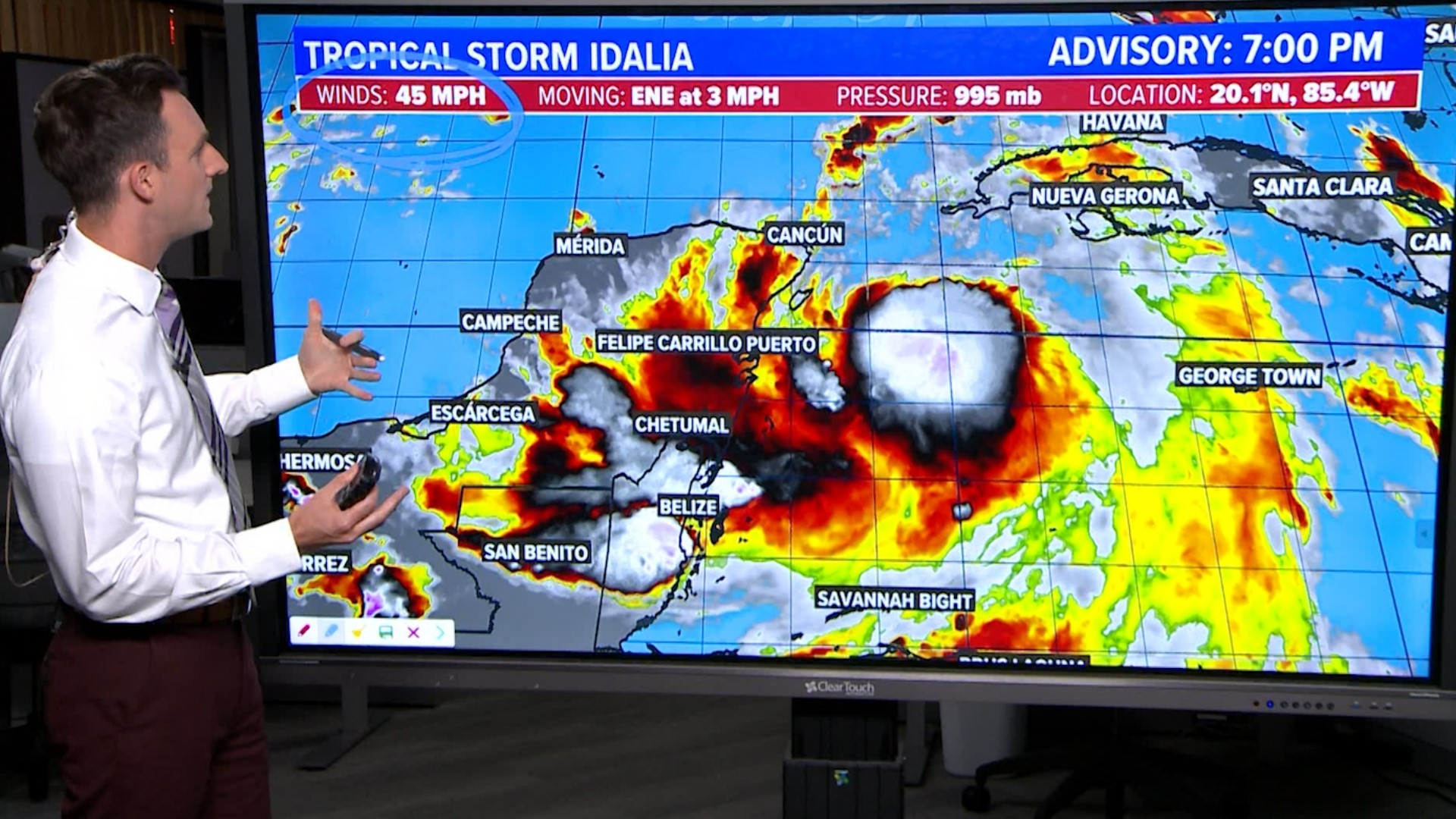 KHOU 11 Meteorologist Pat Cavlin looks at the tropics at 8:30 p.m. on Sunday, Aug. 27, 2023.