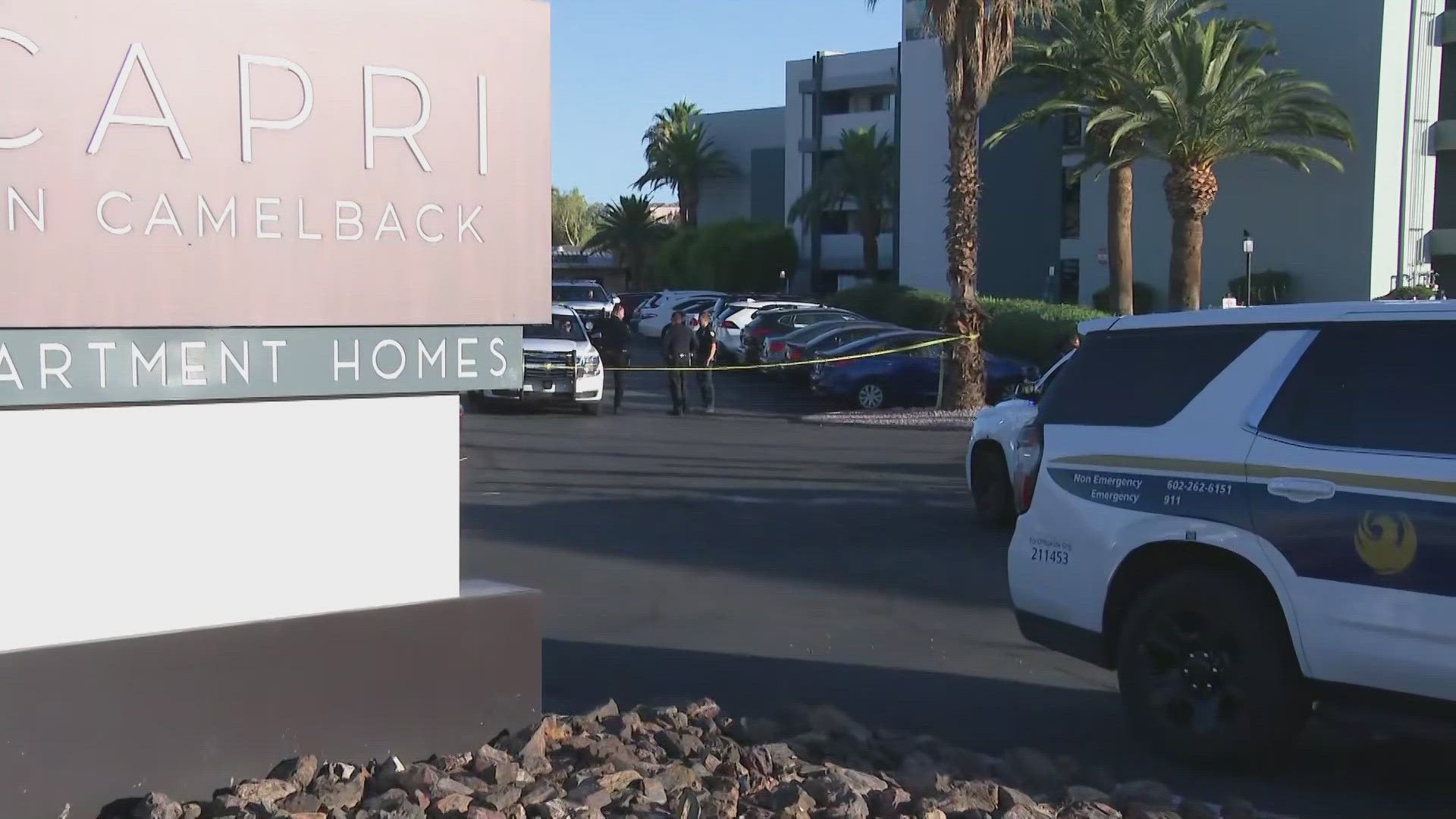 Phoenix police are at an apartment complex in central Phoenix near 40th Street and Camelback Road. 