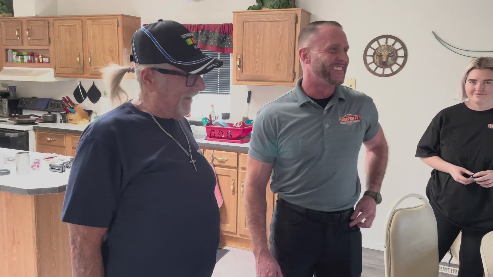 A Vietnam veteran in need received a new AC unit from Semper Fi Heating and Cooling. Here's his story.
