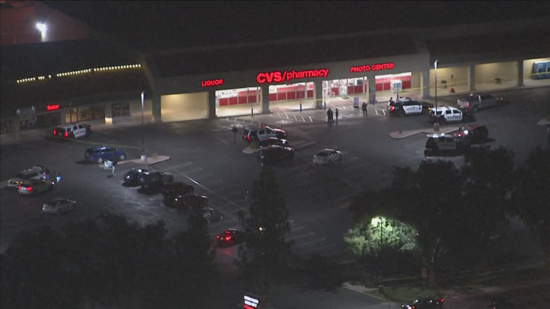 The shooting happened at a CVS located at Brown Road and Mesa Drive, according to the Mesa Police Department.