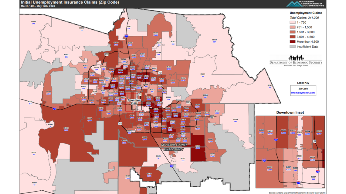 Here Are The Zip Codes With Higher Unemployment Rates In Arizona