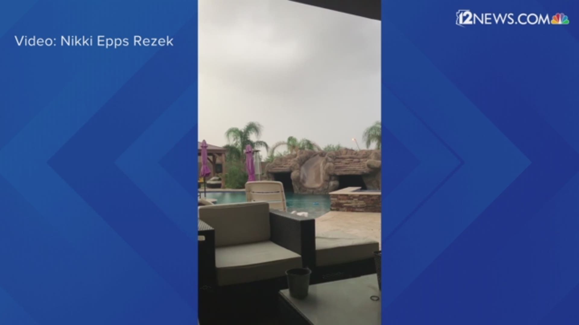 12 News viewer Nikki Epps Rezek caught this early morning thunder storm in Queen Creek on Oct. 7, 2018.