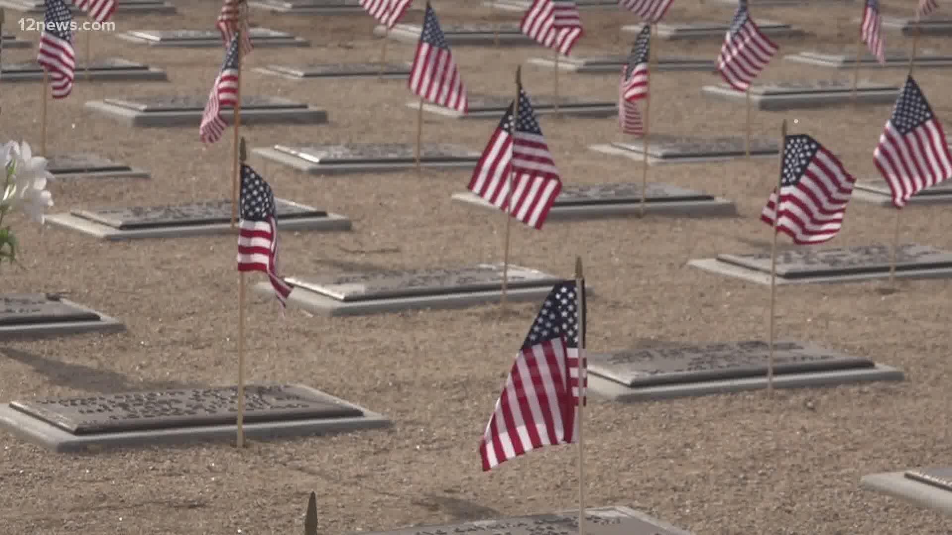 The National Memorial Cemetery of Arizona is streaming its wreath-laying ceremony online this year because of COVID-19.