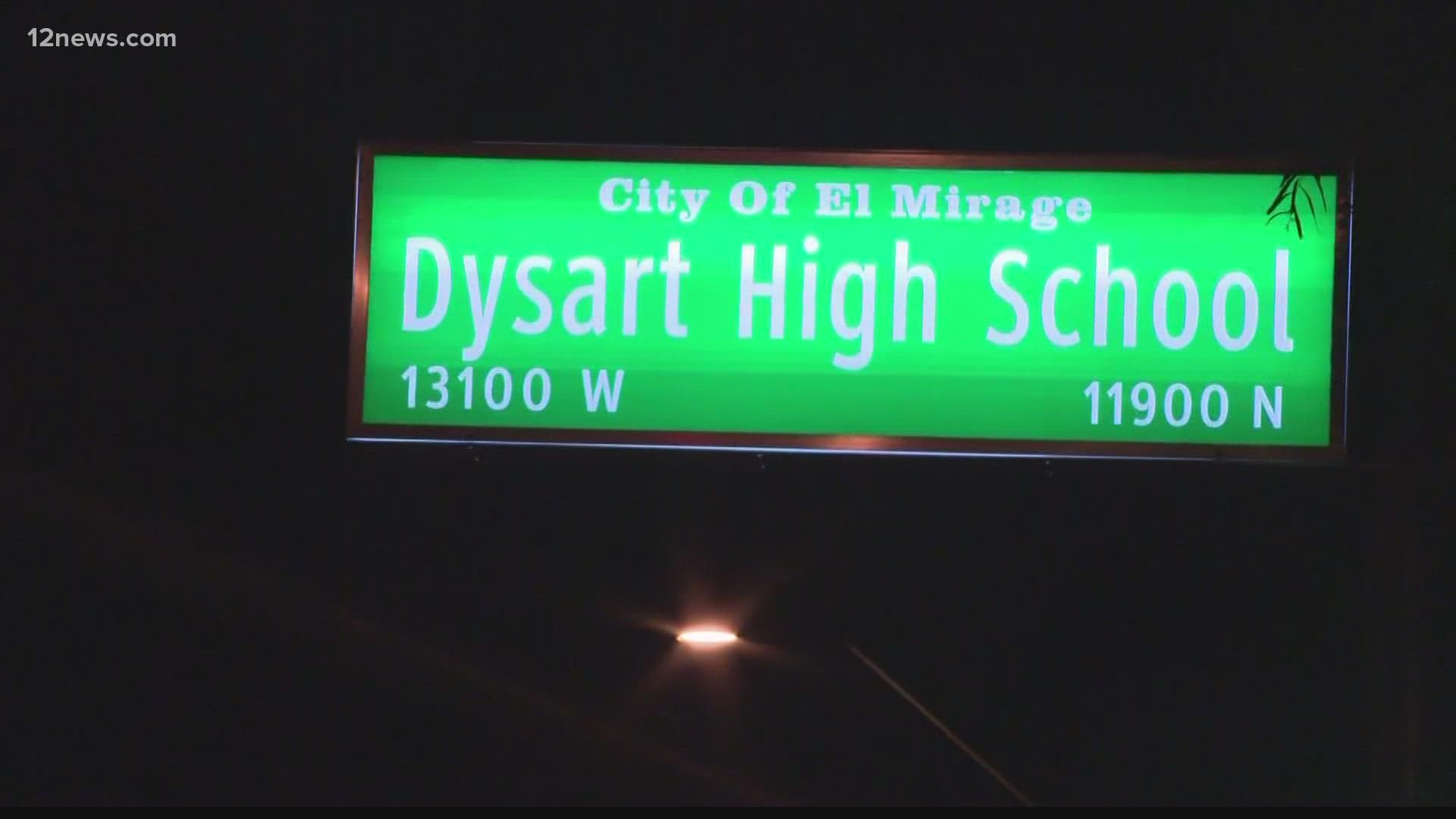 Police said the security guard and assistant football coach is suspected of having sex with a 16-year-old student at Dysart High School.