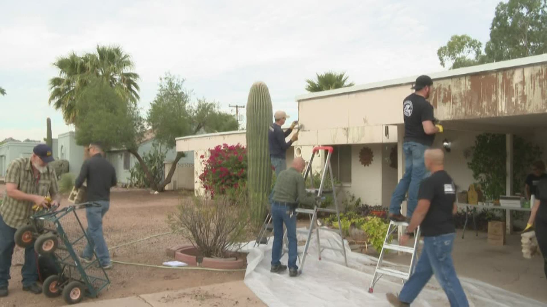 An 85-year-old veteran who needed help around his Valley house got some much needed assistance from volunteers.