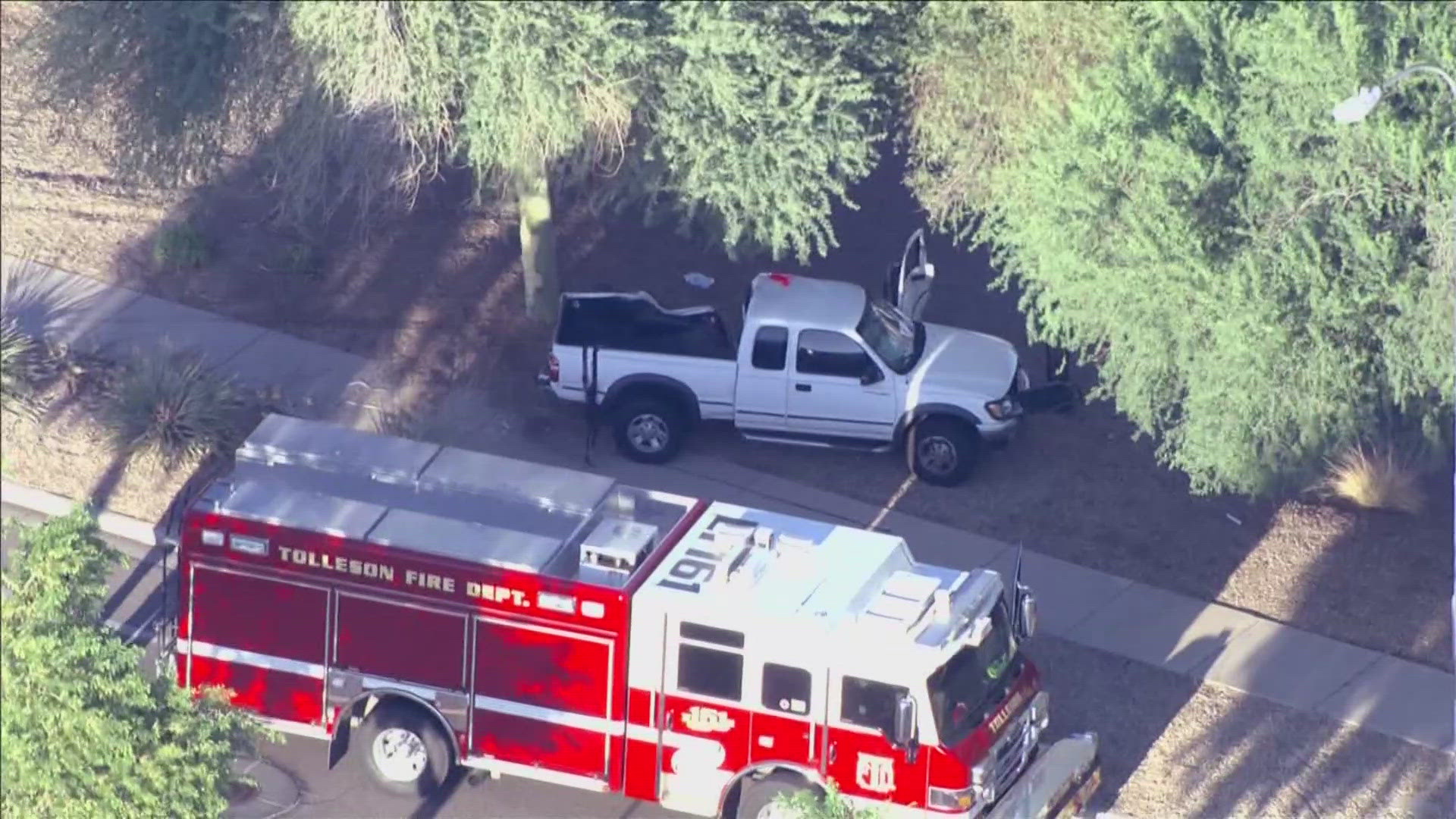 87th Avenue in Tolleson is closed because of a crash. One person has life-threatening injuries, police say.