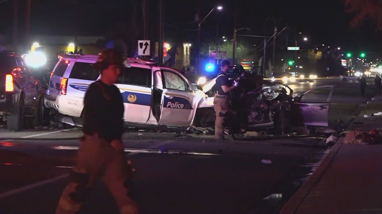 1 dead, 5 injured including two Phoenix police officers after hit-and-run crash