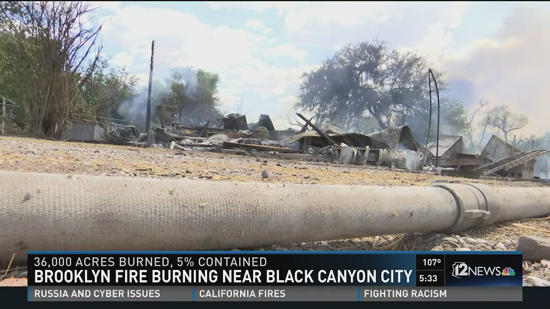 Brooklyn Fire continues burning near Black Canyon City