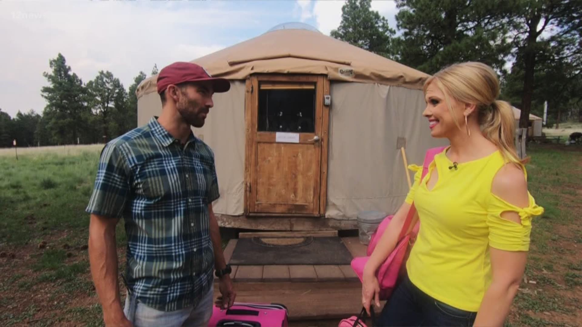 Learn how to pitch a tent or stay at he Arizona Nordic Village
