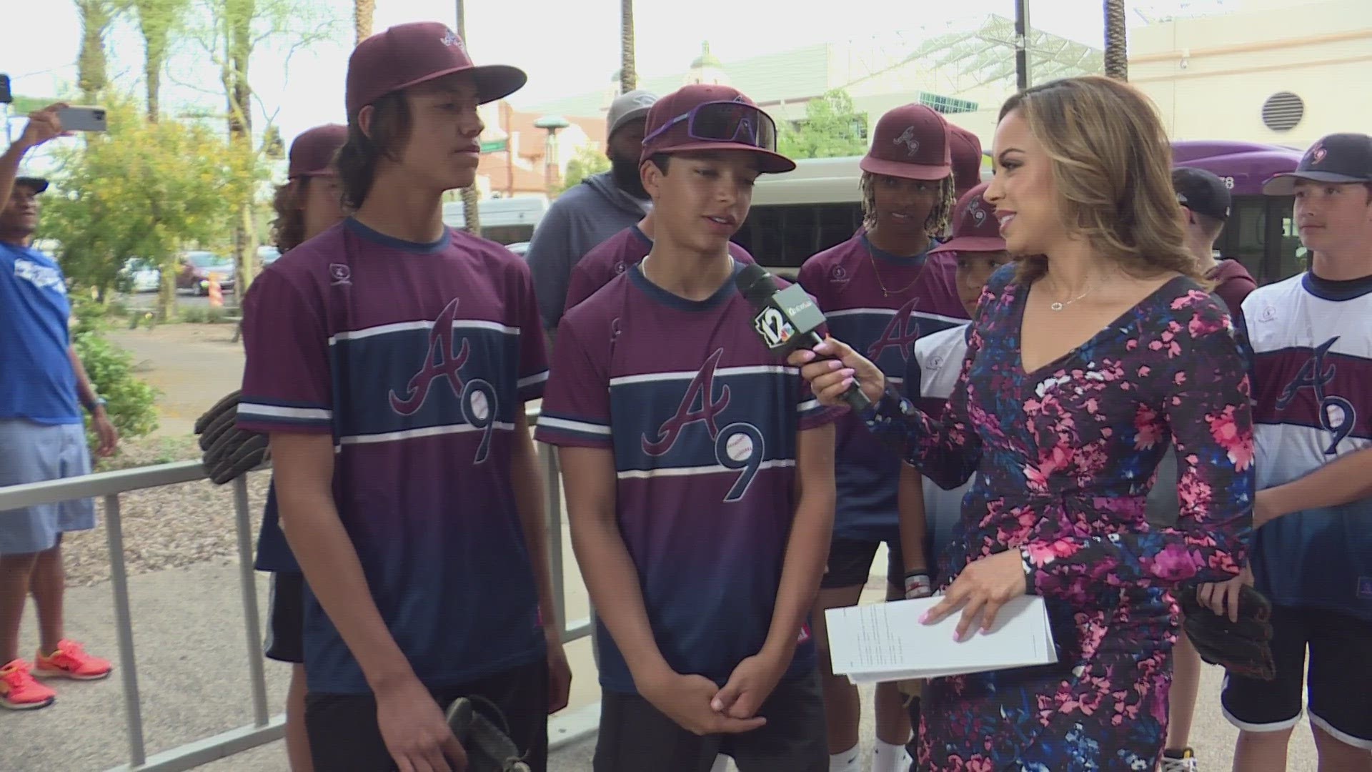 A team of young athletes got an unexpected surprise on Thursday evening while stopping by to say hello to 12News.