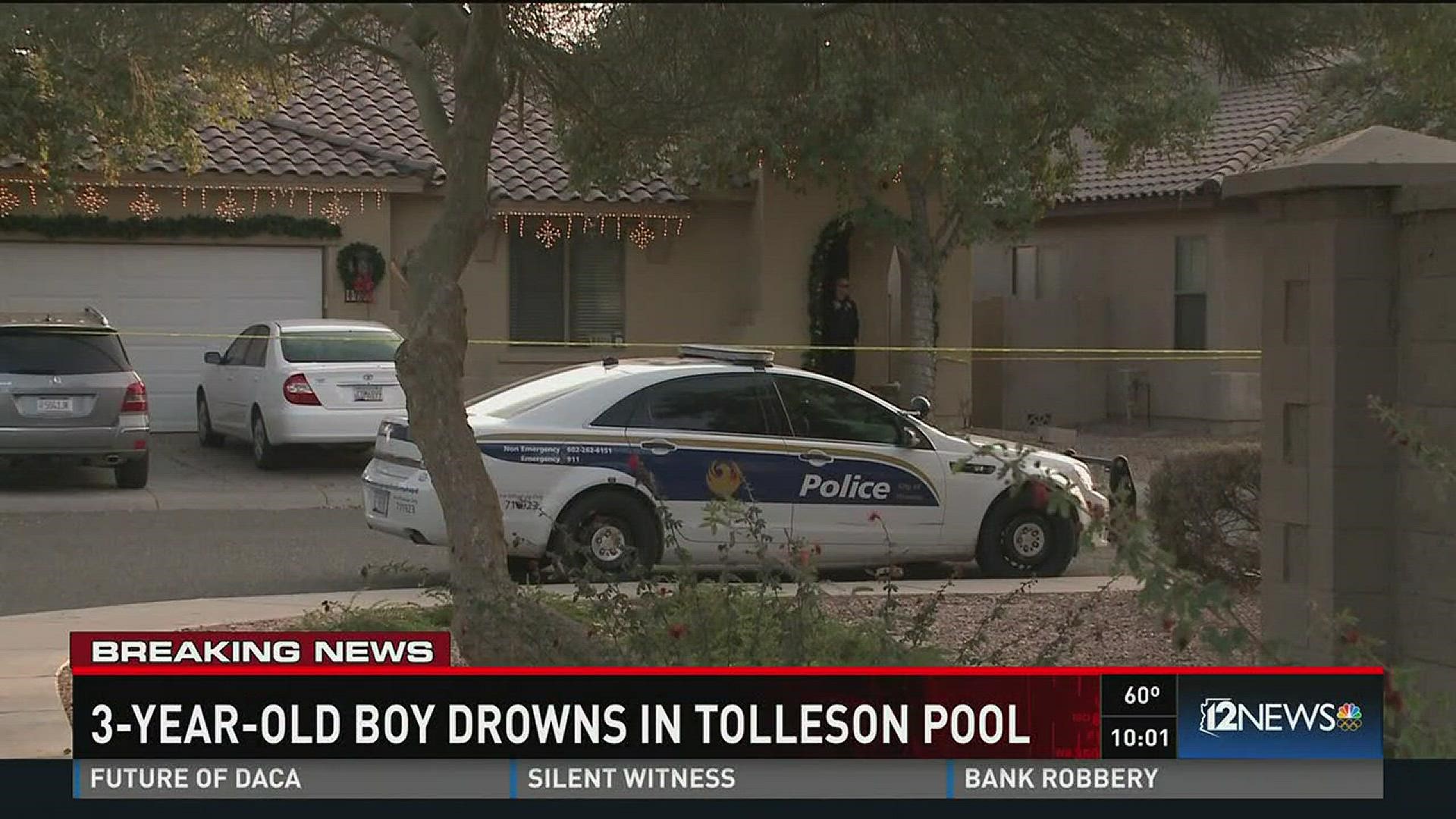 According to Phoenix fire, the crews found the child on the side of the pool and a Phoenix police officer immediately began CPR.