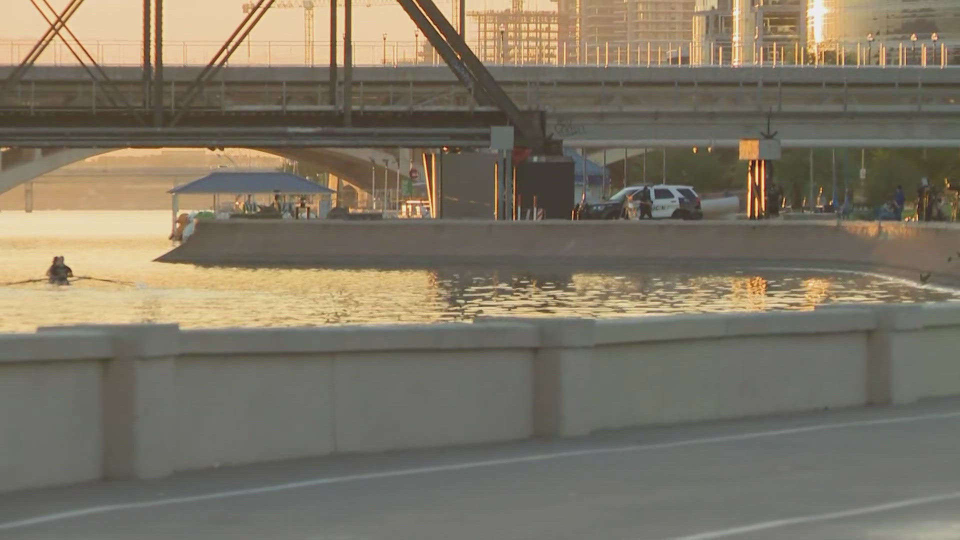 Recovery efforts are underway after a person reportedly went under the water at Tempe Town Lake and didn't resurface, city police said.