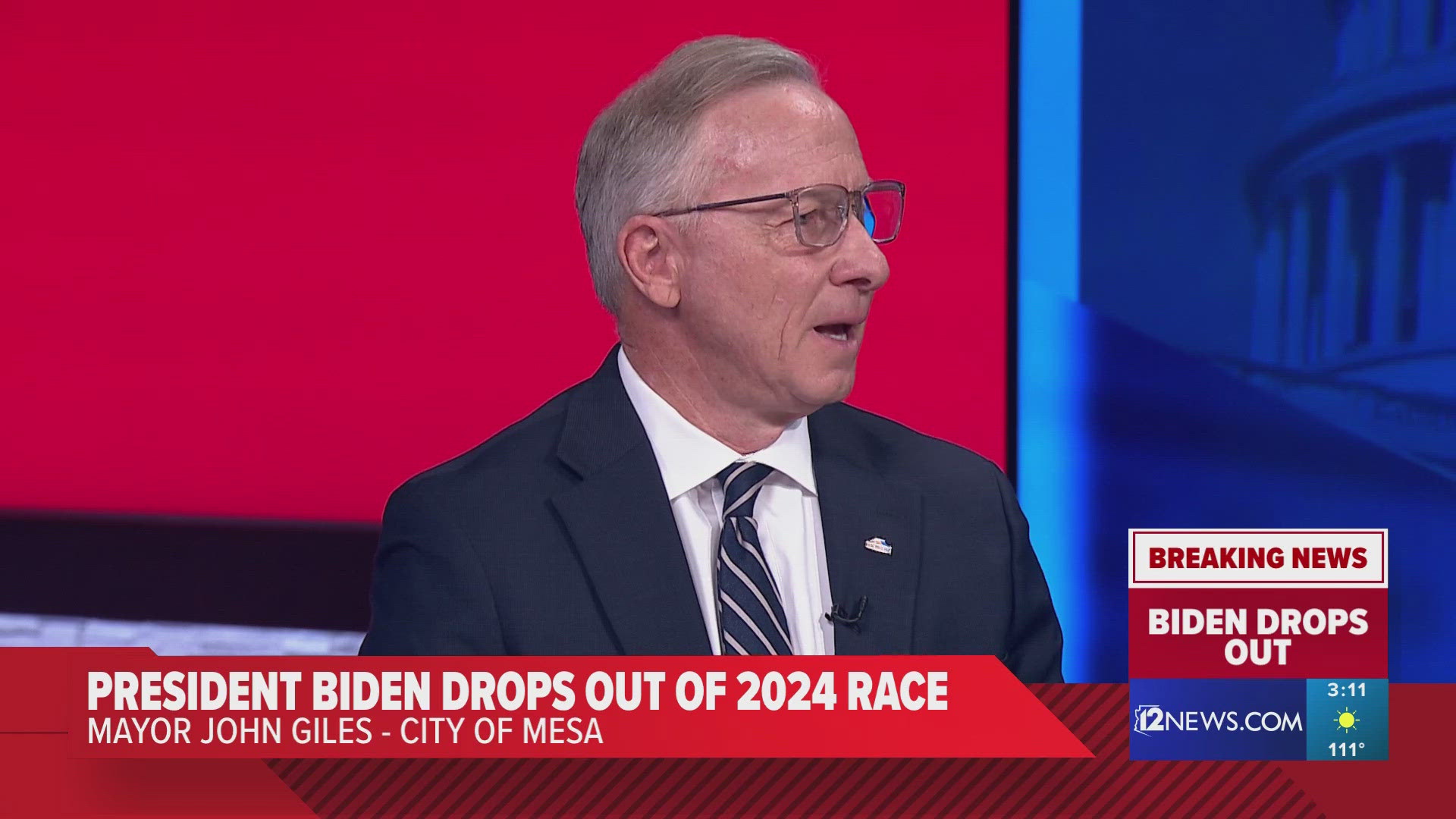 Mesa Mayor John Giles says he wants to recognize Biden's years of service and take everything one step at a time.