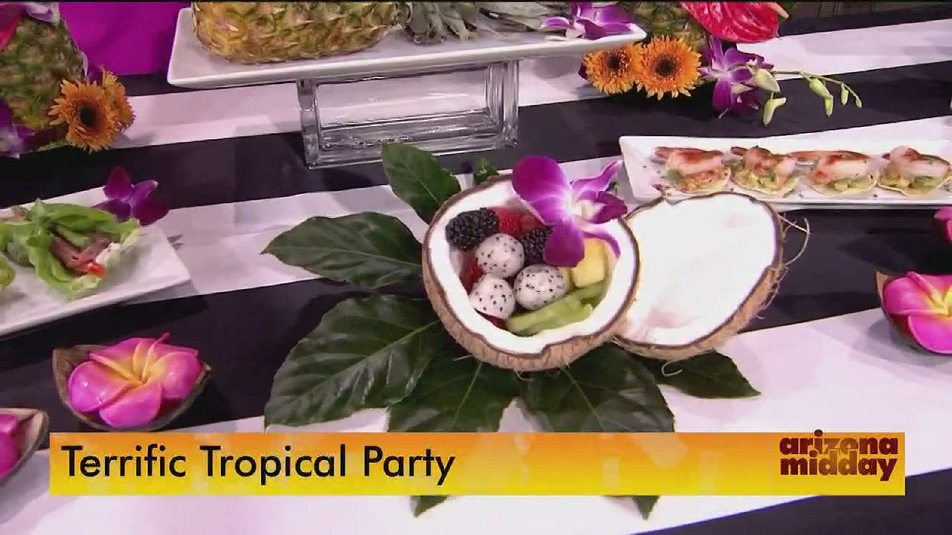 From Pineapples to floral crowns Sally Arnold from Celebrations By Sally shows us how to throw the perfect tropical party.