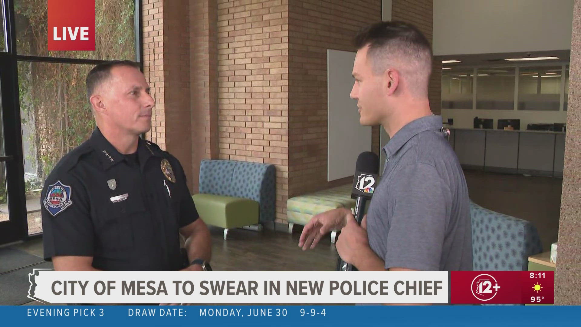 The City of Mesa is set to swear in its new police chief Tuesday. 12News journalist Sean Rice talks to the new chief.