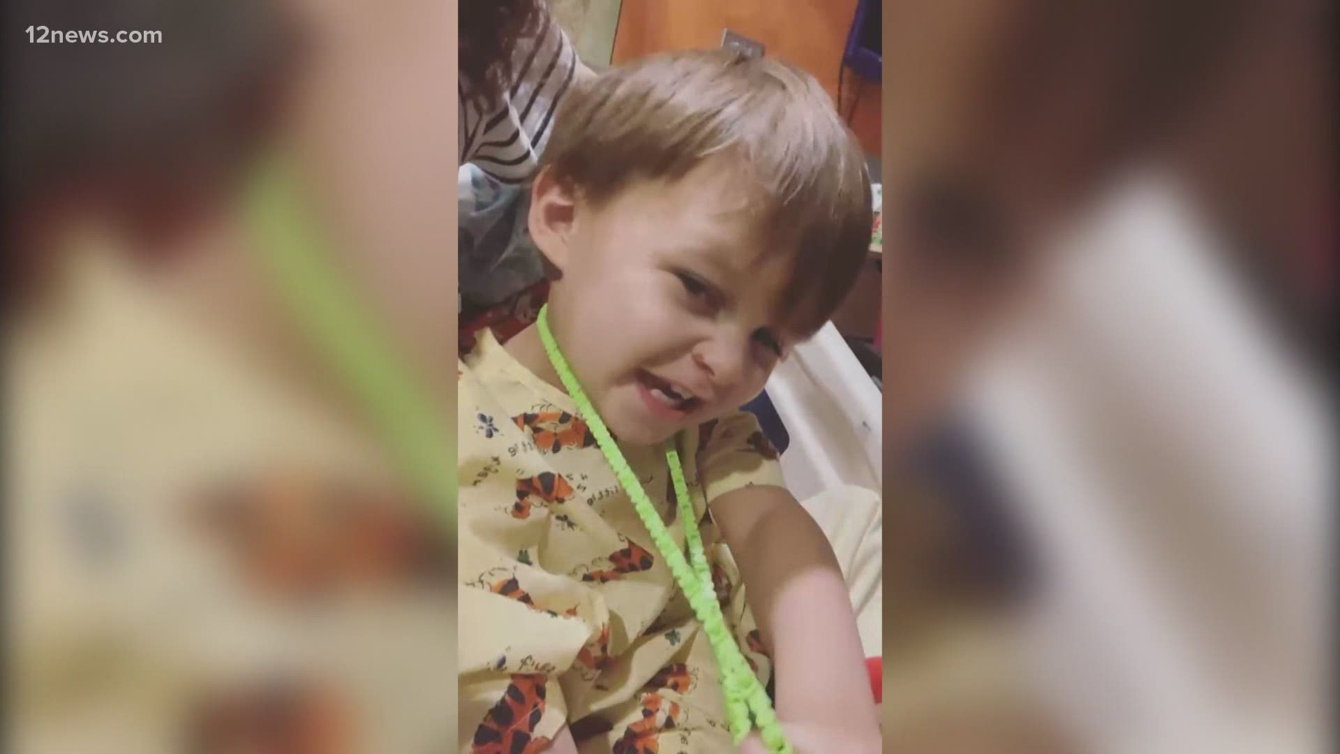 A Tempe mother heard something no parent ever wants to hear after her 3-year-old son fell off his bike, her son Michael has a large brain tumor.