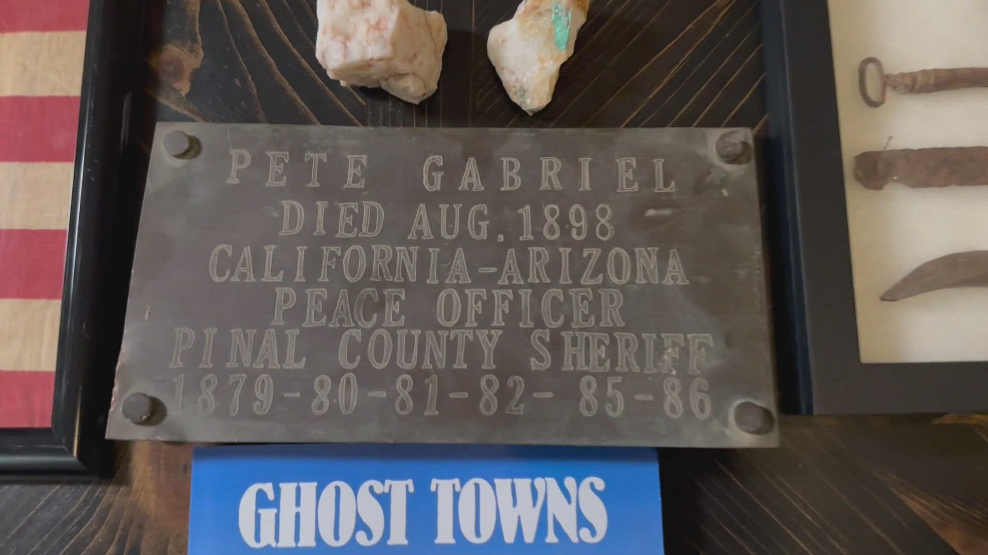 The grave marker of former Pinal County Sheriff John Peter Gabriel had been sitting in Skylar Annesi's grandfather's attic for 50 years.