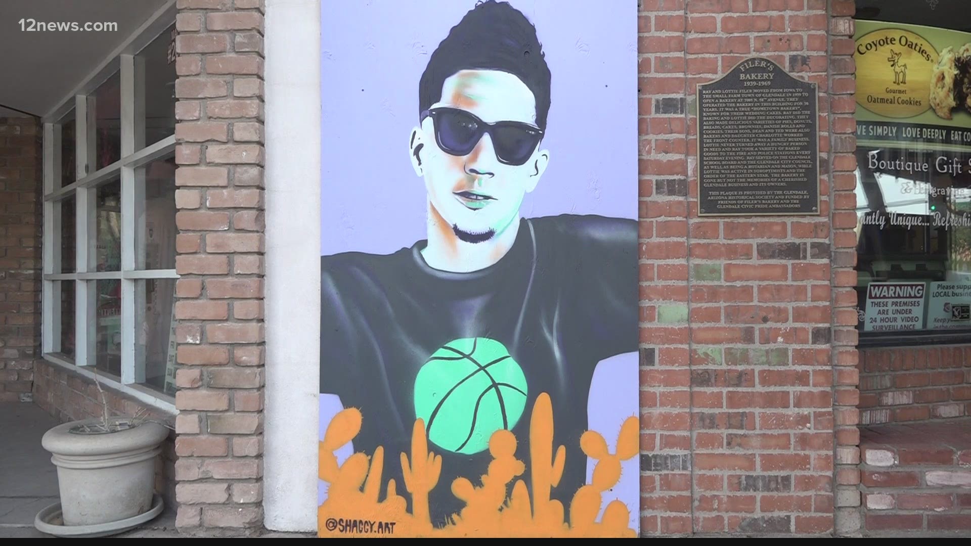 The Suns loss to the Bucks on Wednesday was disappointing, but Suns excitement is still growing. A new mural in Glendale features Suns star Devin Booker.