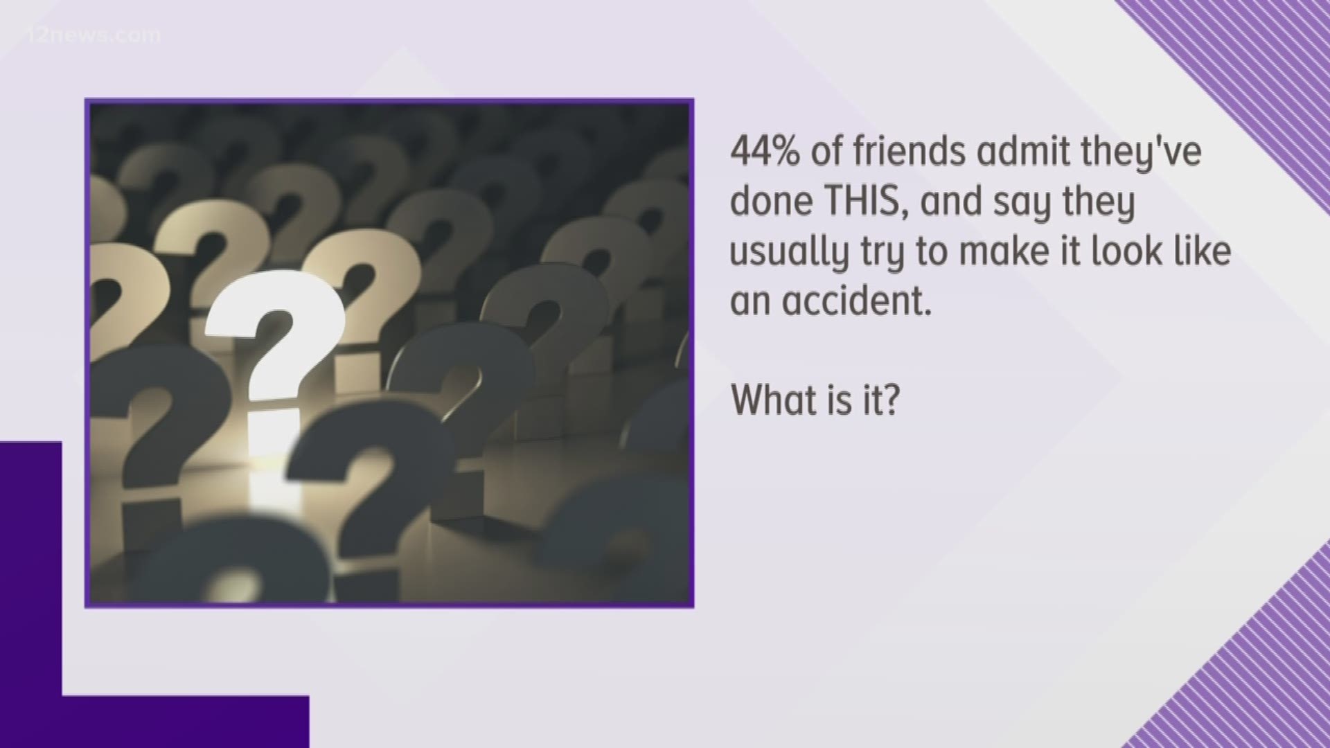 Question: 44% of friends admit they've done THIS, and say they usually try to make it look like an accident.
Answer: Ruin a friend's diet