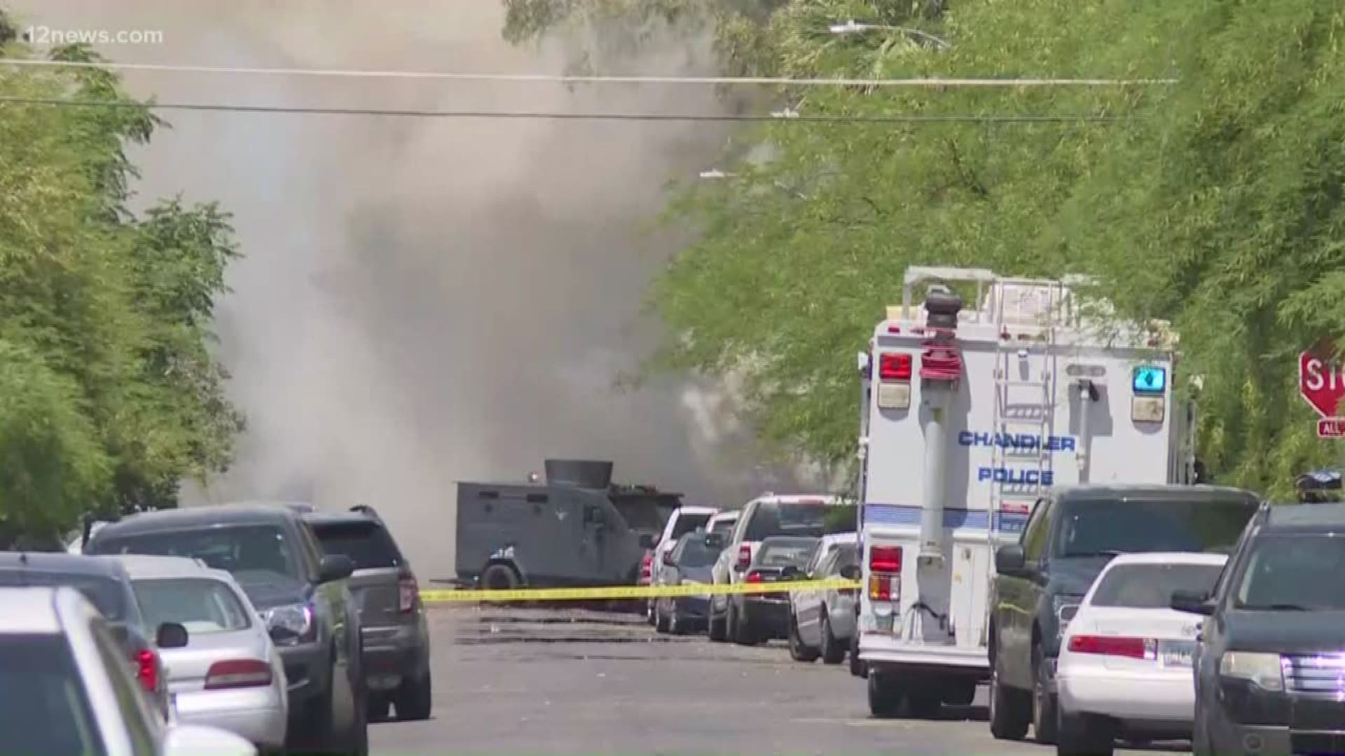 A quite Chandler neighborhood is in shock after a suspect barricaded himself inside a home. Police say the suspect shot 3 officers before the barricade situation.