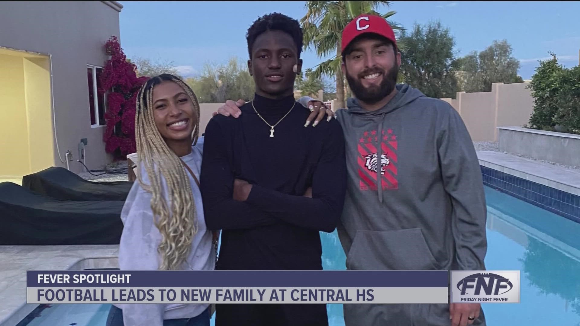 Out of Central High School, football led to a whole new family for one player, who’s more than 9,000 miles away from home.